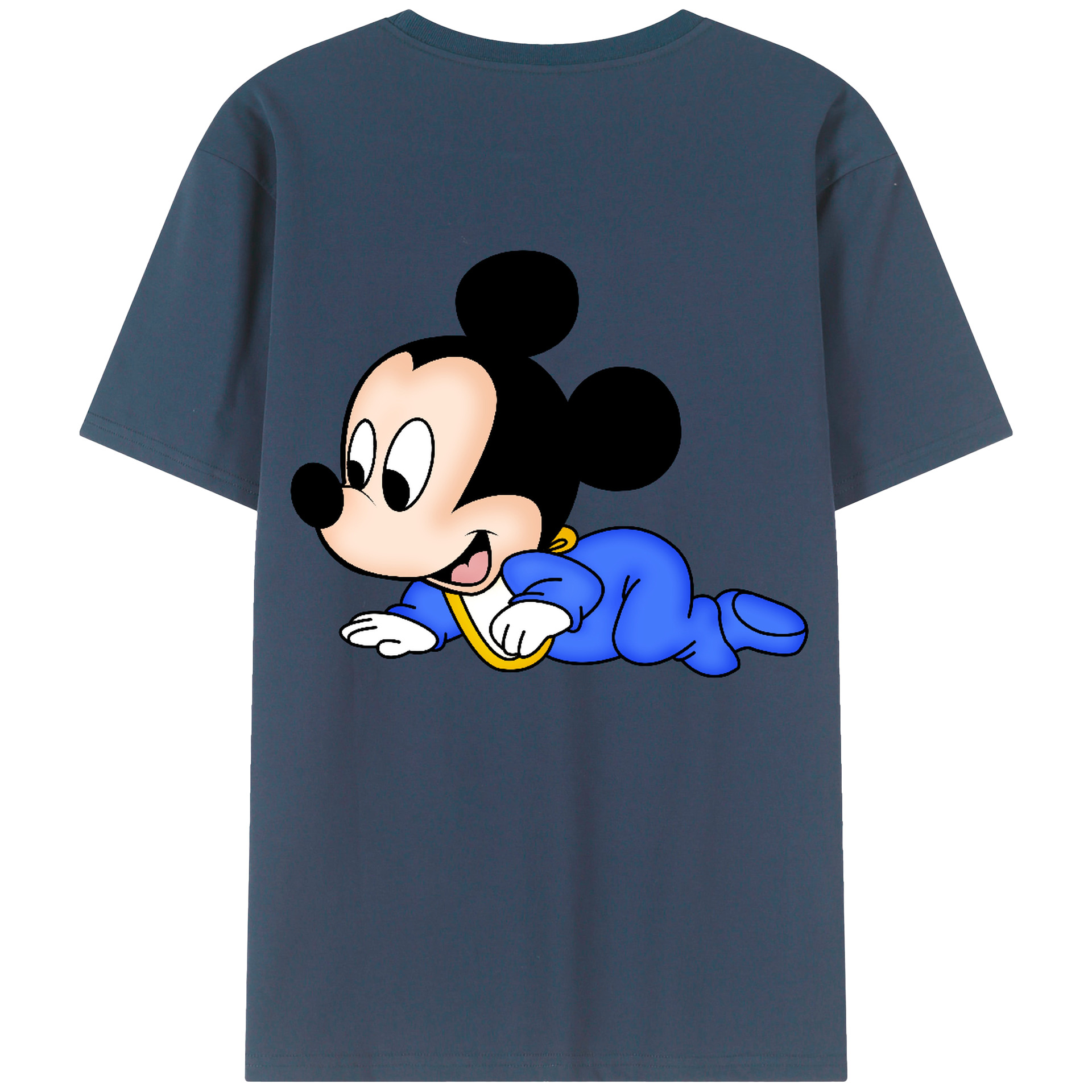 （画像用） ミッキーマウス Mickey Mouse レディース半袖Tシャツ(バックプリント)