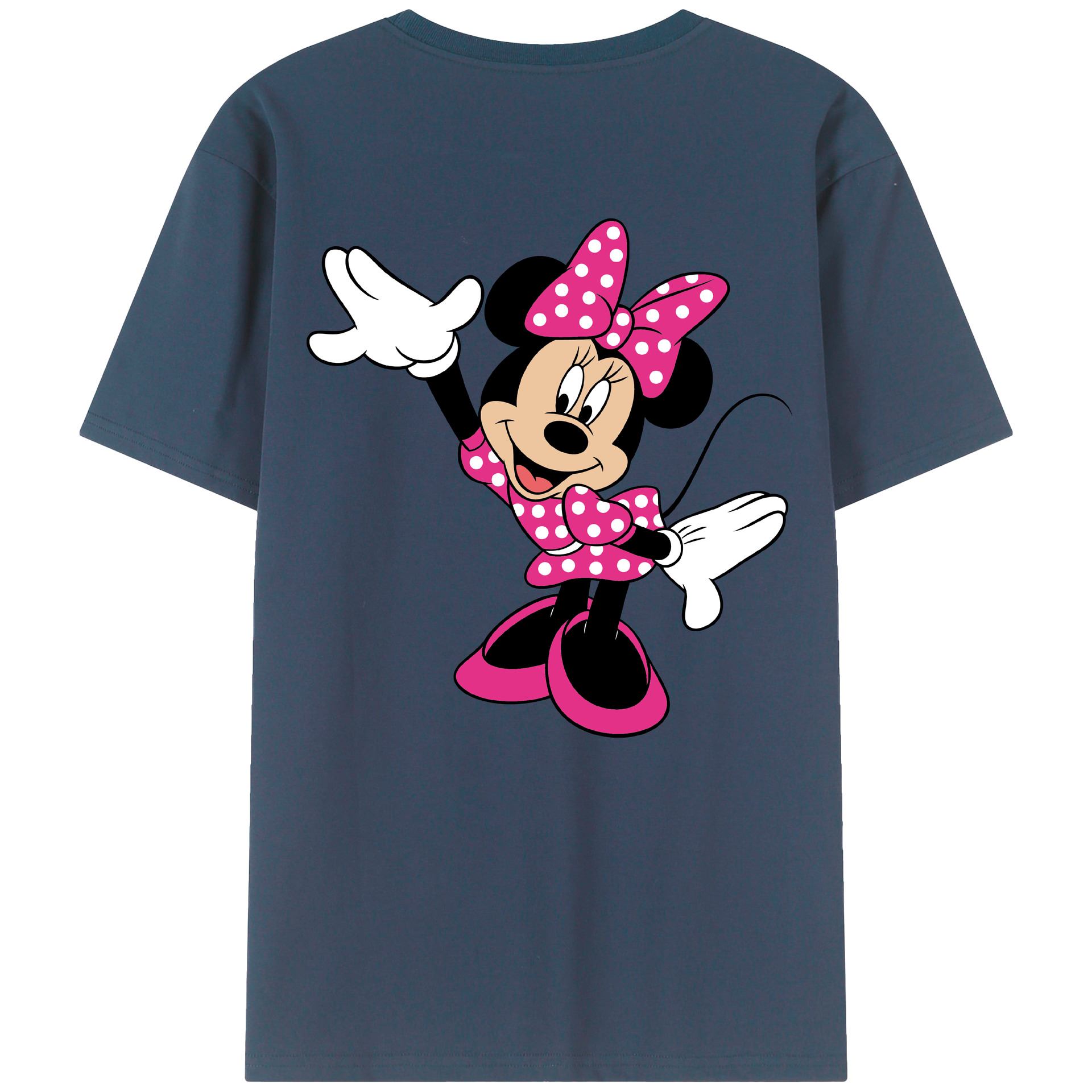 （画像用） ミッキーマウス Mickey Mouse レディース半袖Tシャツ(バックプリント)