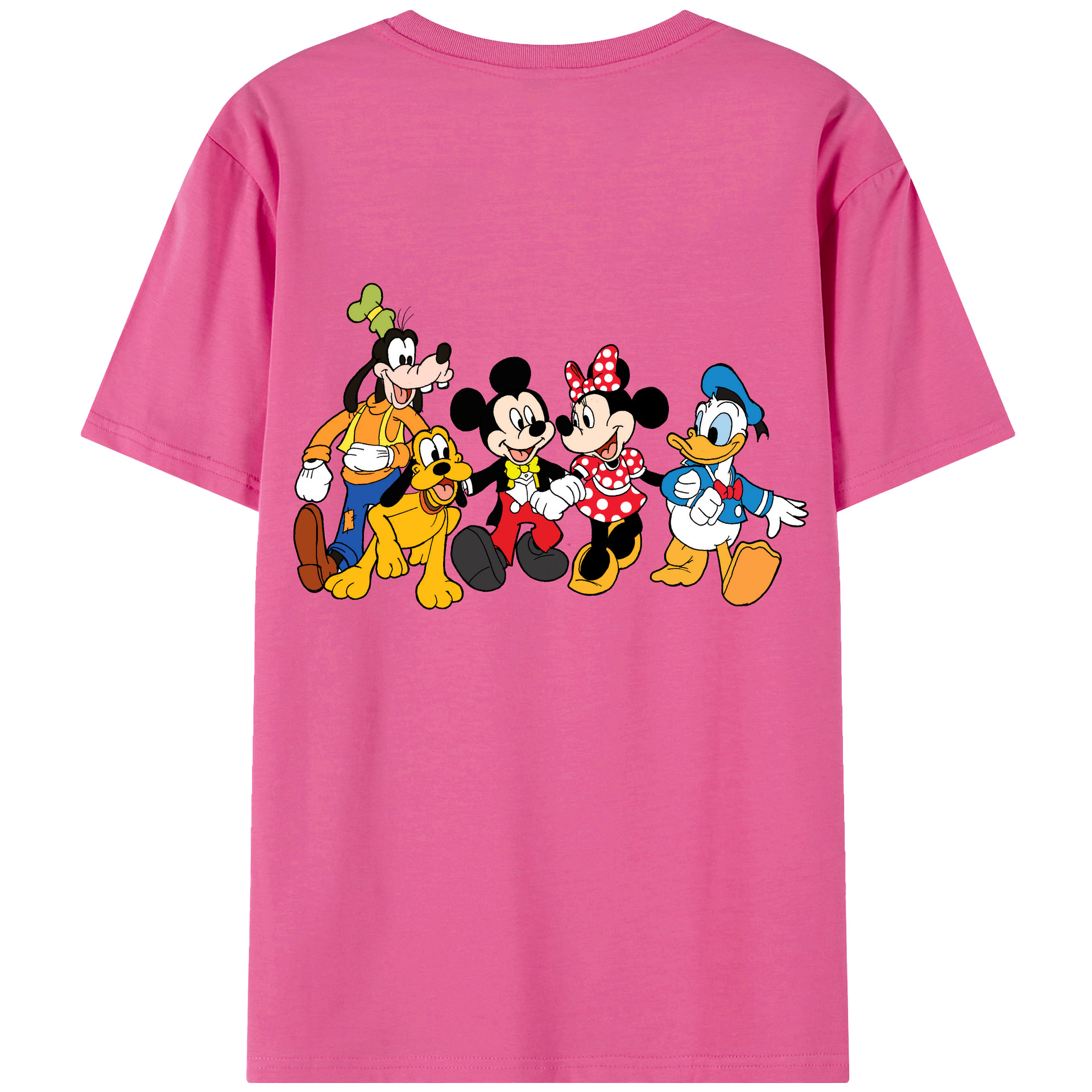 （画像用） ミッキーマウス Mickey Mouse レディース半袖Tシャツ(バックプリント)