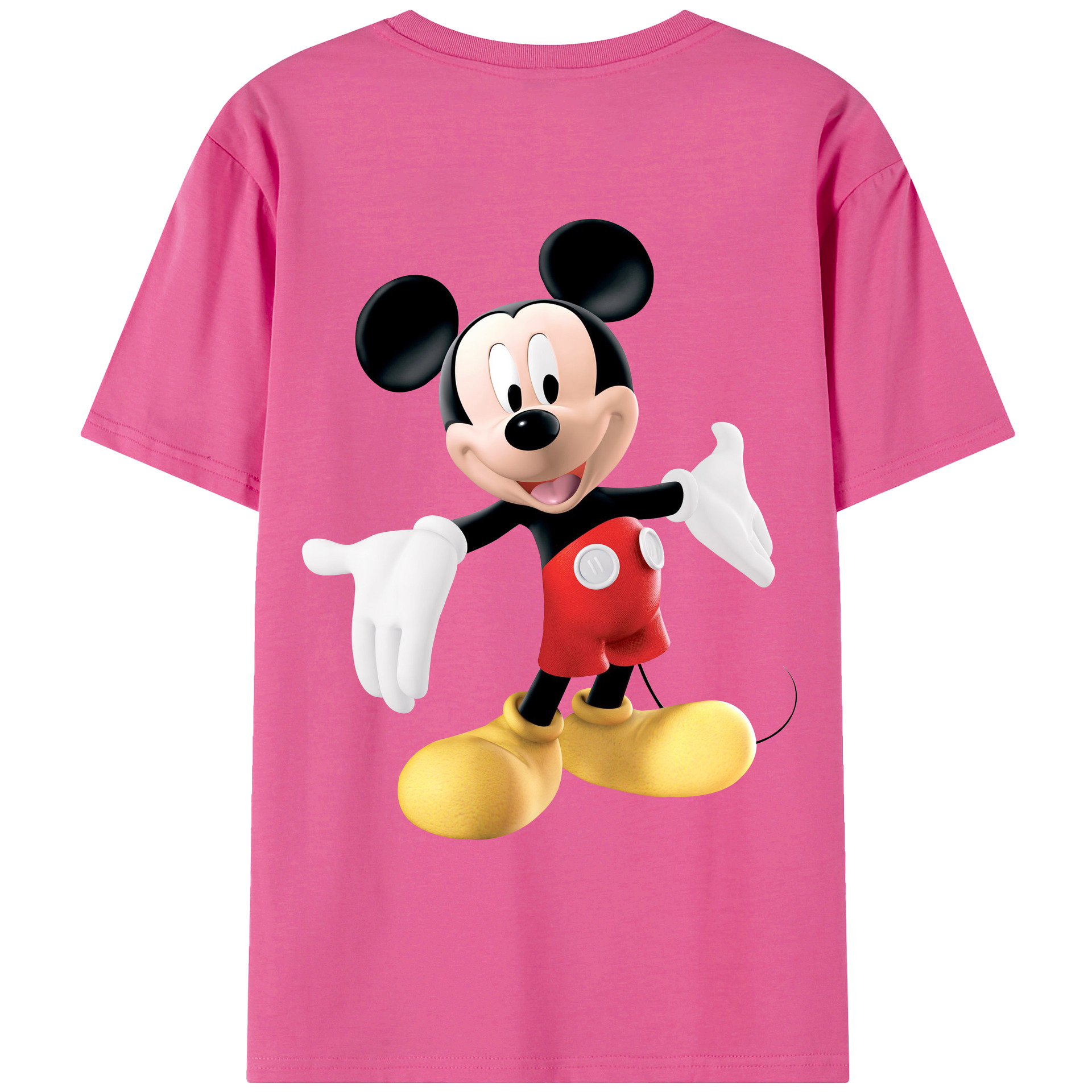 （画像用） ミッキーマウス Mickey Mouse レディース半袖Tシャツ(バックプリント)