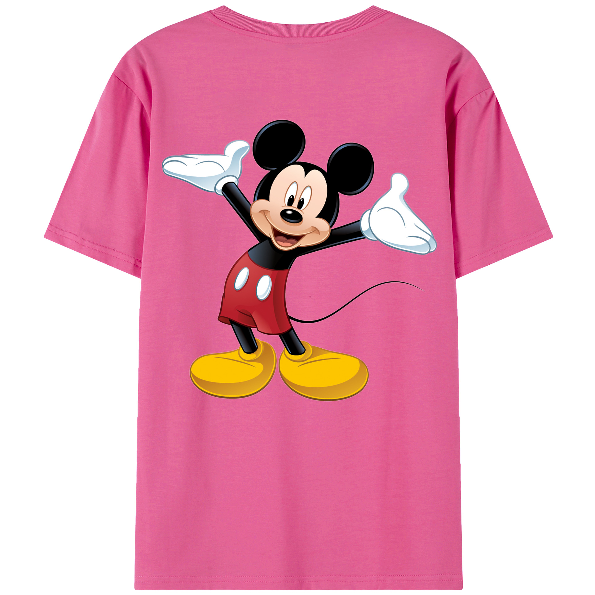 （画像用） ミッキーマウス Mickey Mouse レディース半袖Tシャツ(バックプリント)