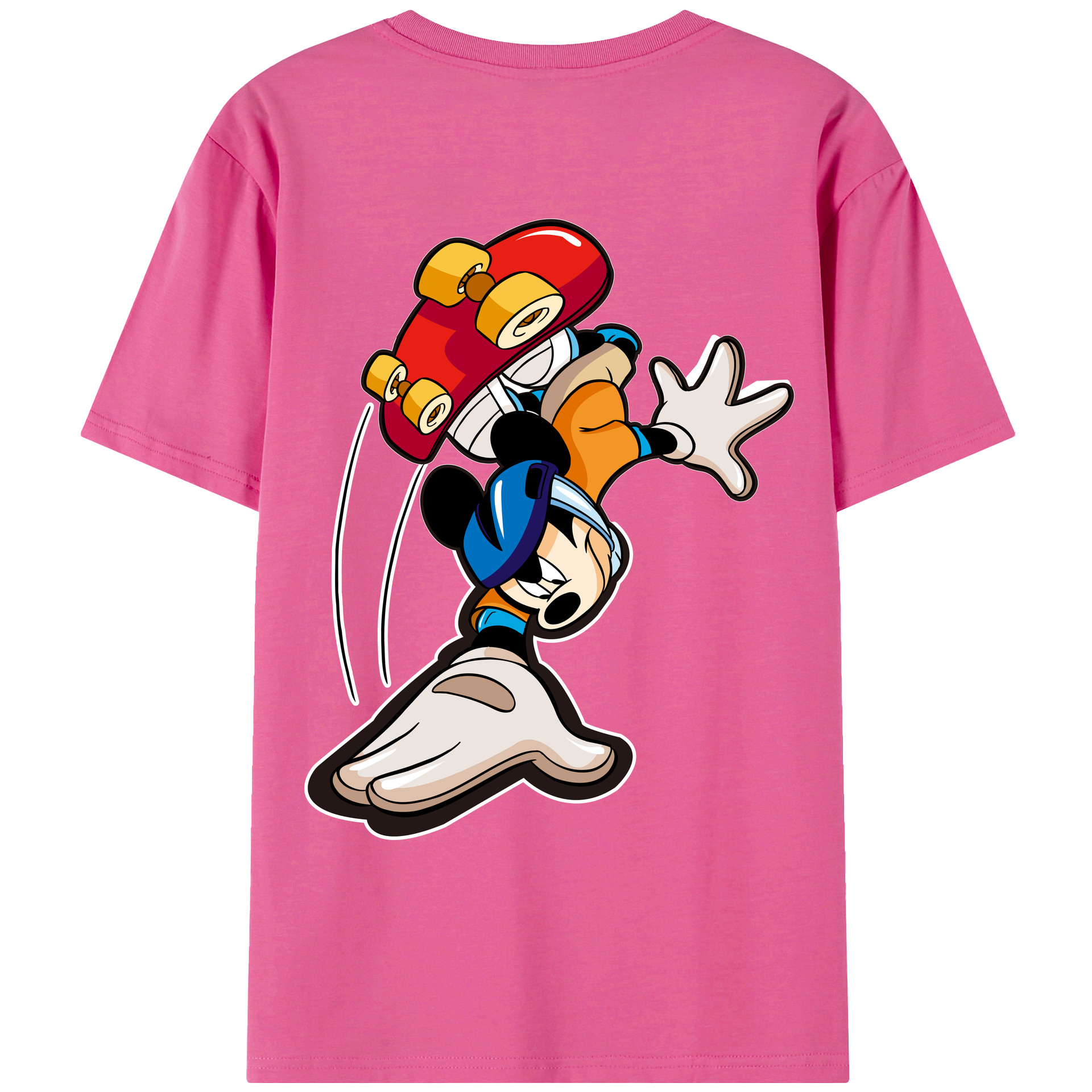 （画像用） ミッキーマウス Mickey Mouse レディース半袖Tシャツ(バックプリント)