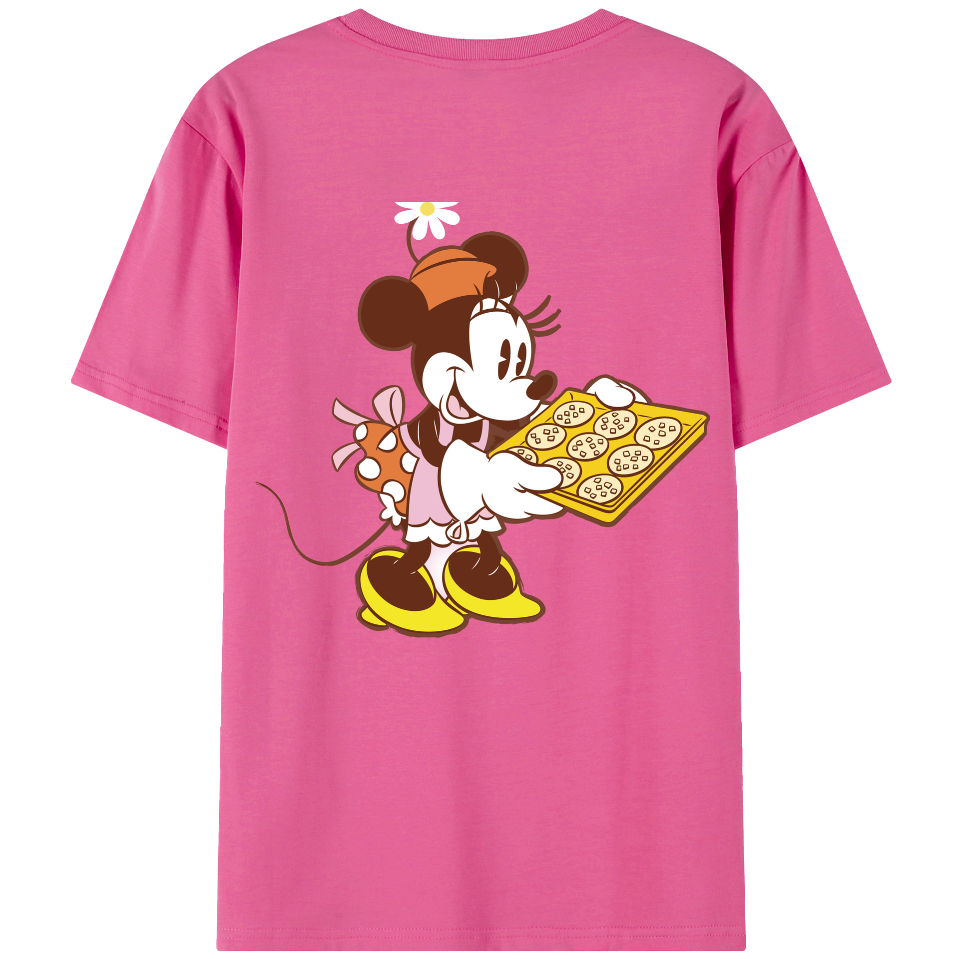 （画像用） ミッキーマウス Mickey Mouse レディース半袖Tシャツ(バックプリント)
