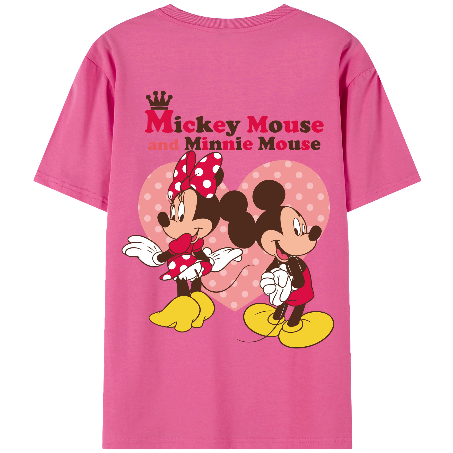 （画像用） ミッキーマウス Mickey Mouse レディース半袖Tシャツ(バックプリント)