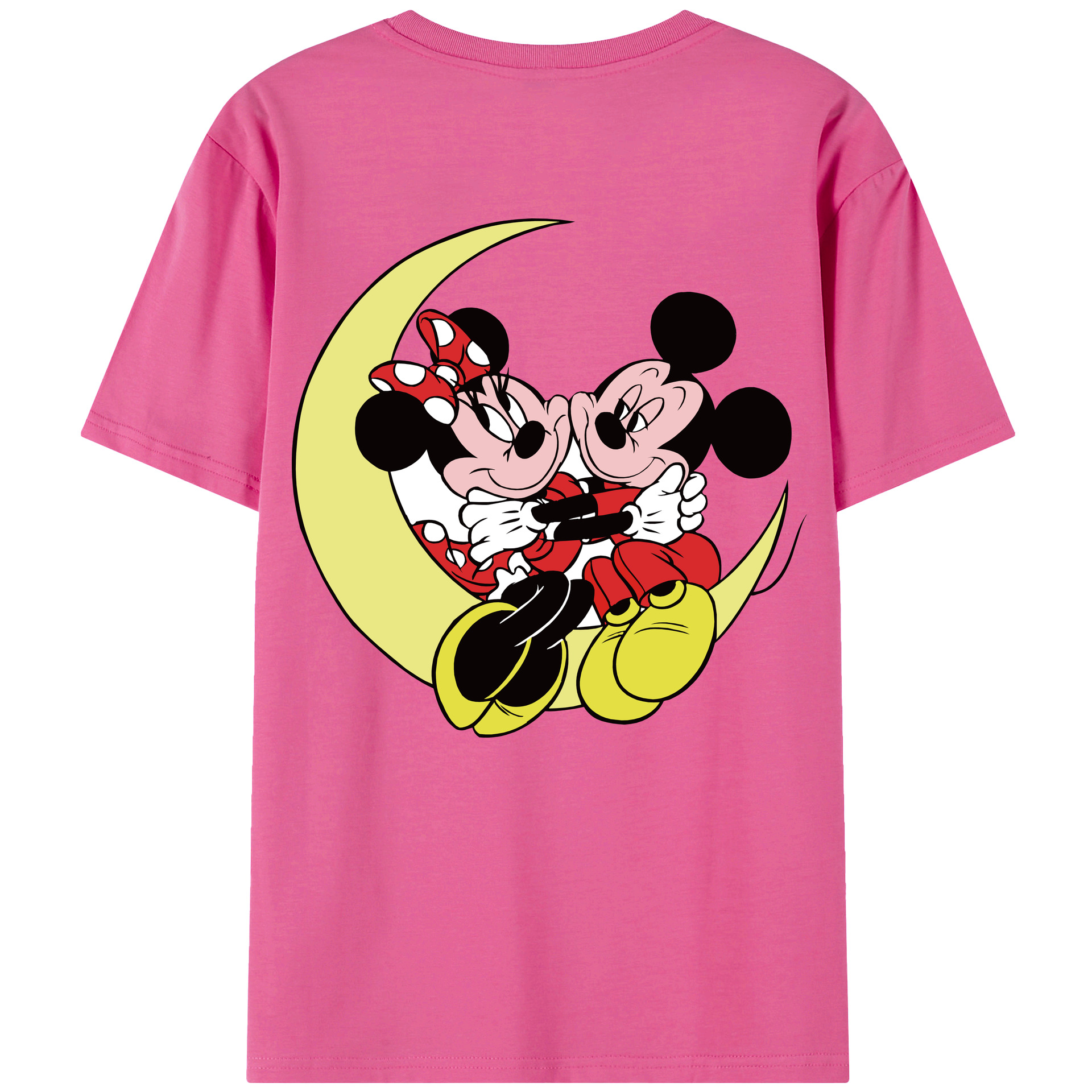 （画像用） ミッキーマウス Mickey Mouse レディース半袖Tシャツ(バックプリント)