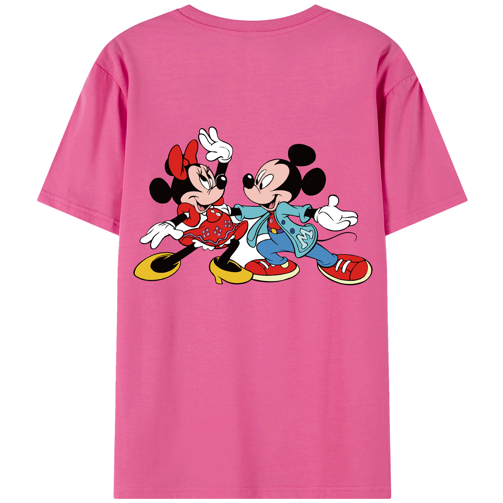 （画像用） ミッキーマウス Mickey Mouse レディース半袖Tシャツ(バックプリント)