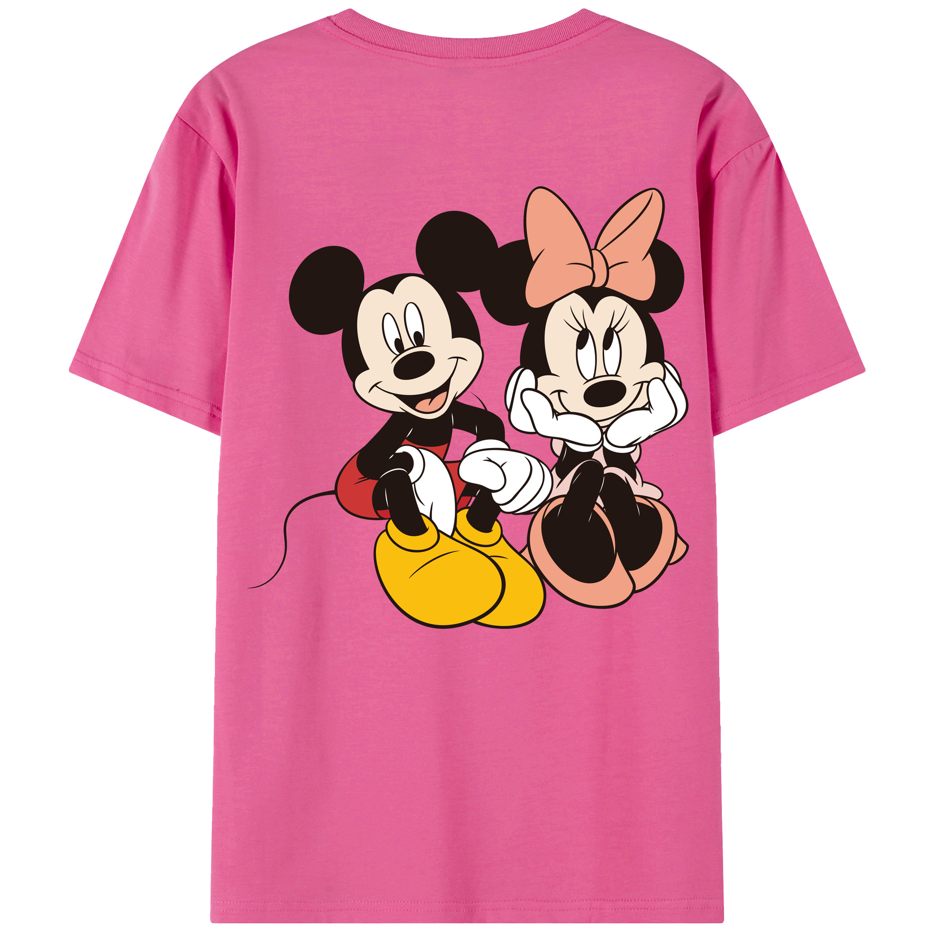 （画像用） ミッキーマウス Mickey Mouse レディース半袖Tシャツ(バックプリント)