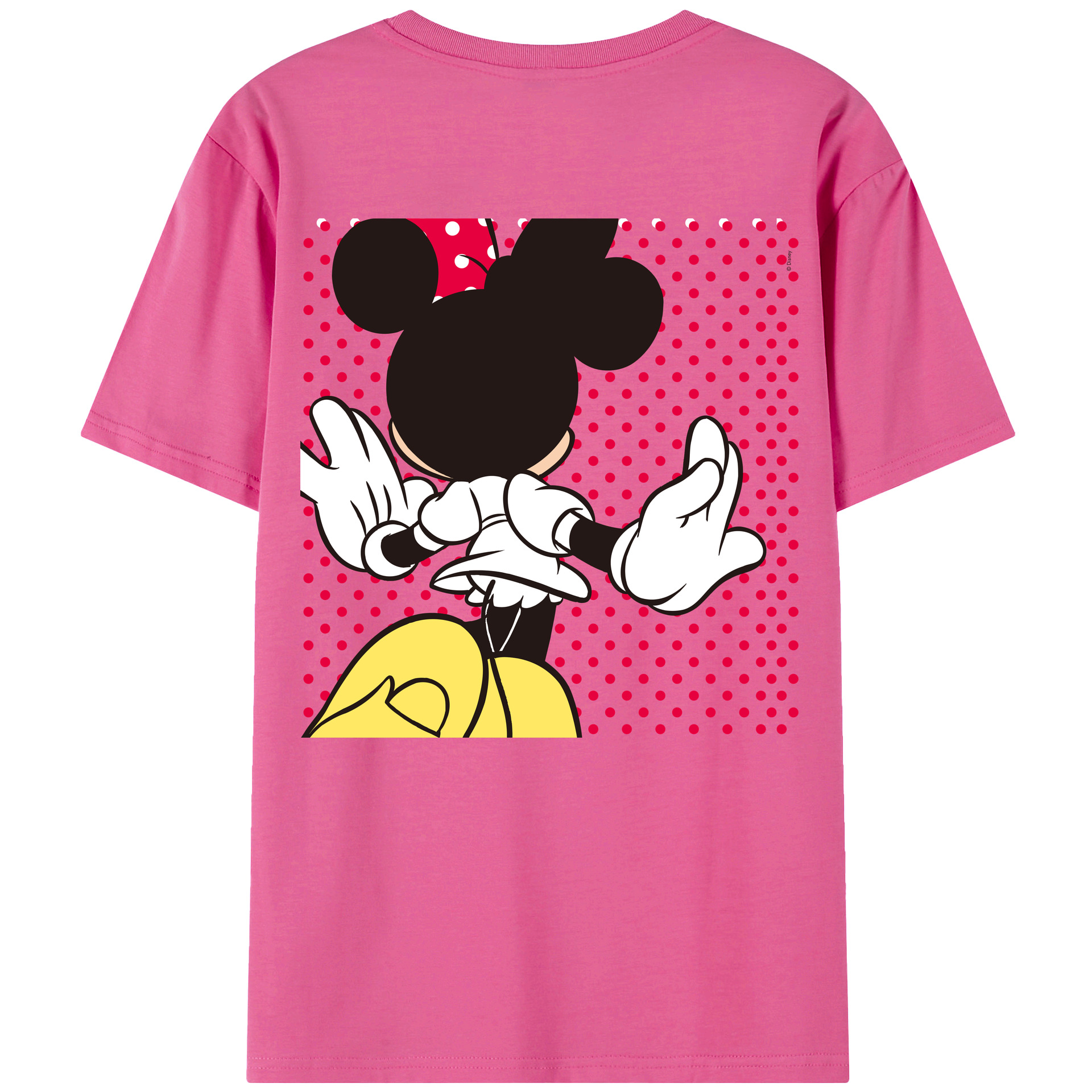 （画像用） ミッキーマウス Mickey Mouse レディース半袖Tシャツ(バックプリント)
