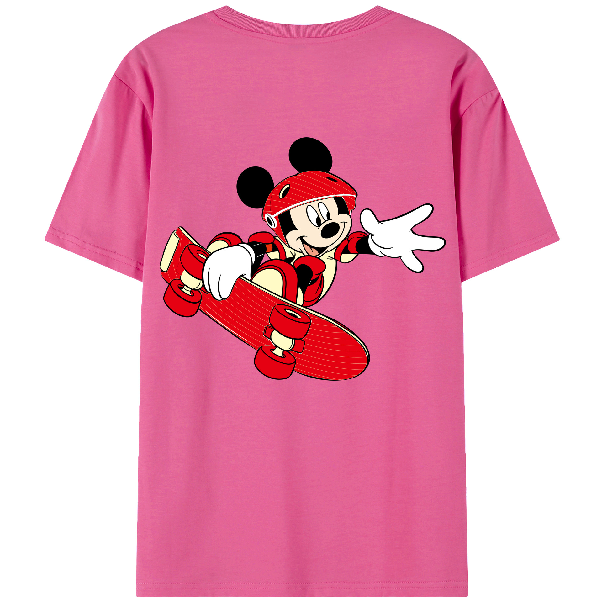 （画像用） ミッキーマウス Mickey Mouse レディース半袖Tシャツ(バックプリント)