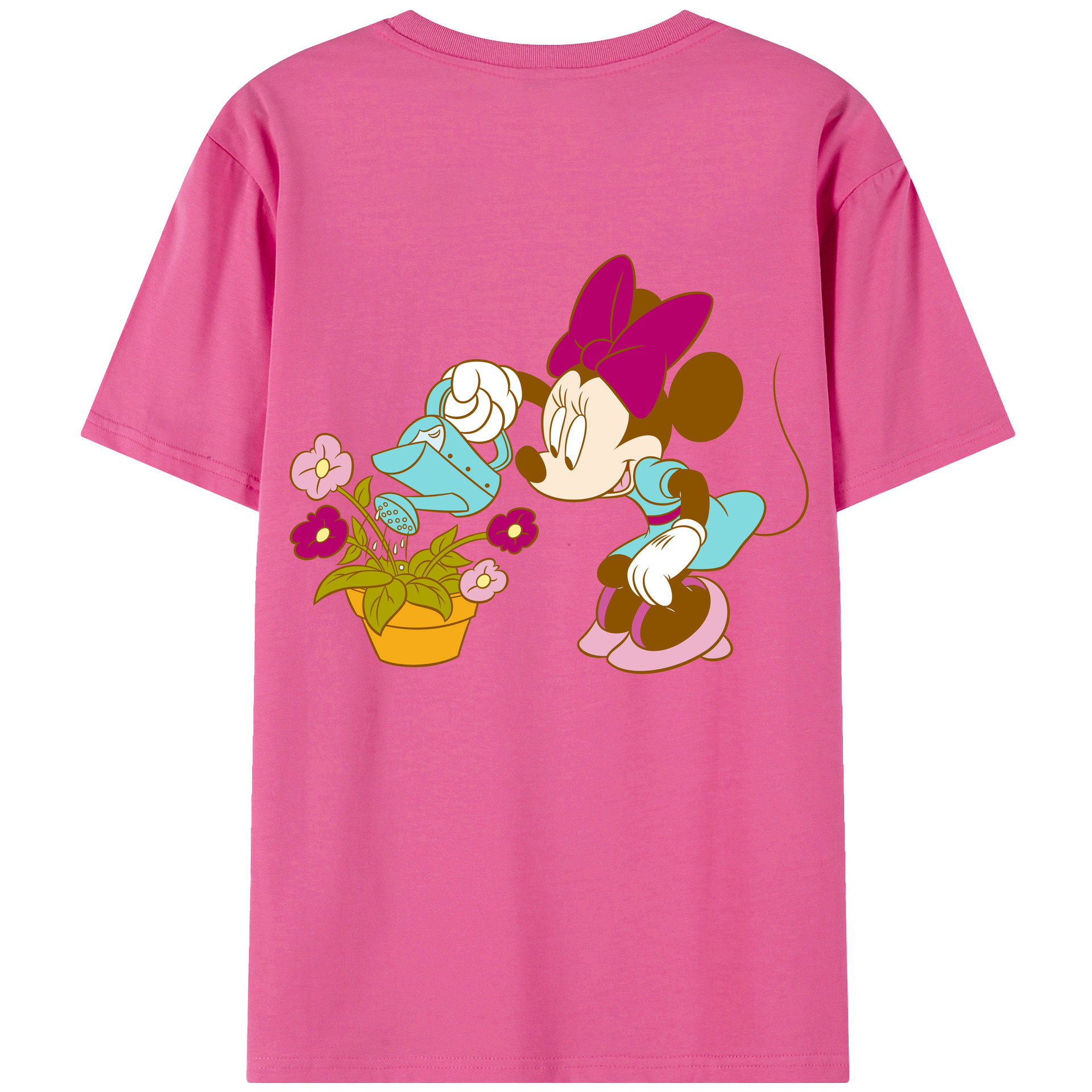 （画像用） ミッキーマウス Mickey Mouse レディース半袖Tシャツ(バックプリント)