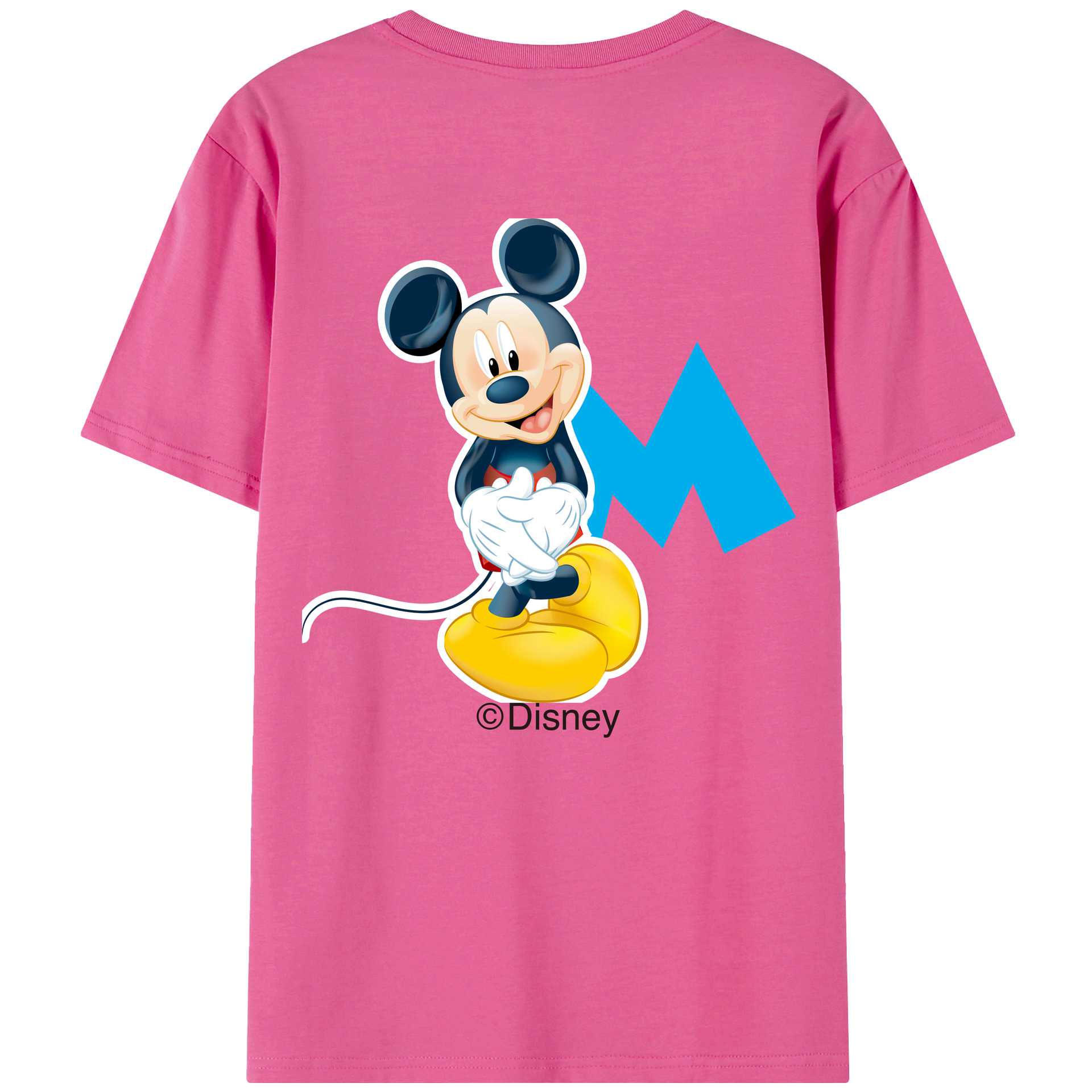 （画像用） ミッキーマウス Mickey Mouse レディース半袖Tシャツ(バックプリント)