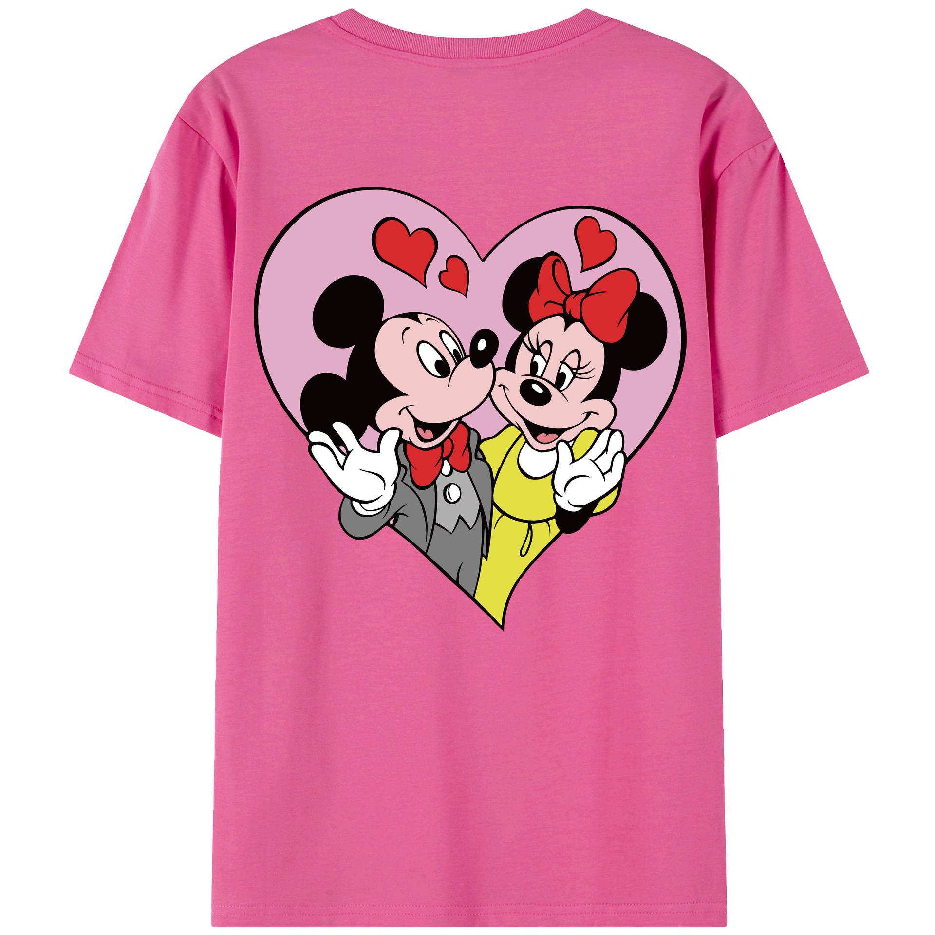 （画像用） ミッキーマウス Mickey Mouse レディース半袖Tシャツ(バックプリント)