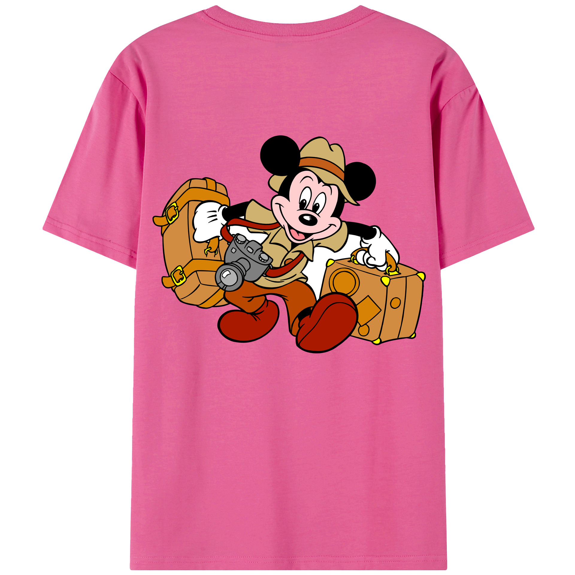 （画像用） ミッキーマウス Mickey Mouse レディース半袖Tシャツ(バックプリント)