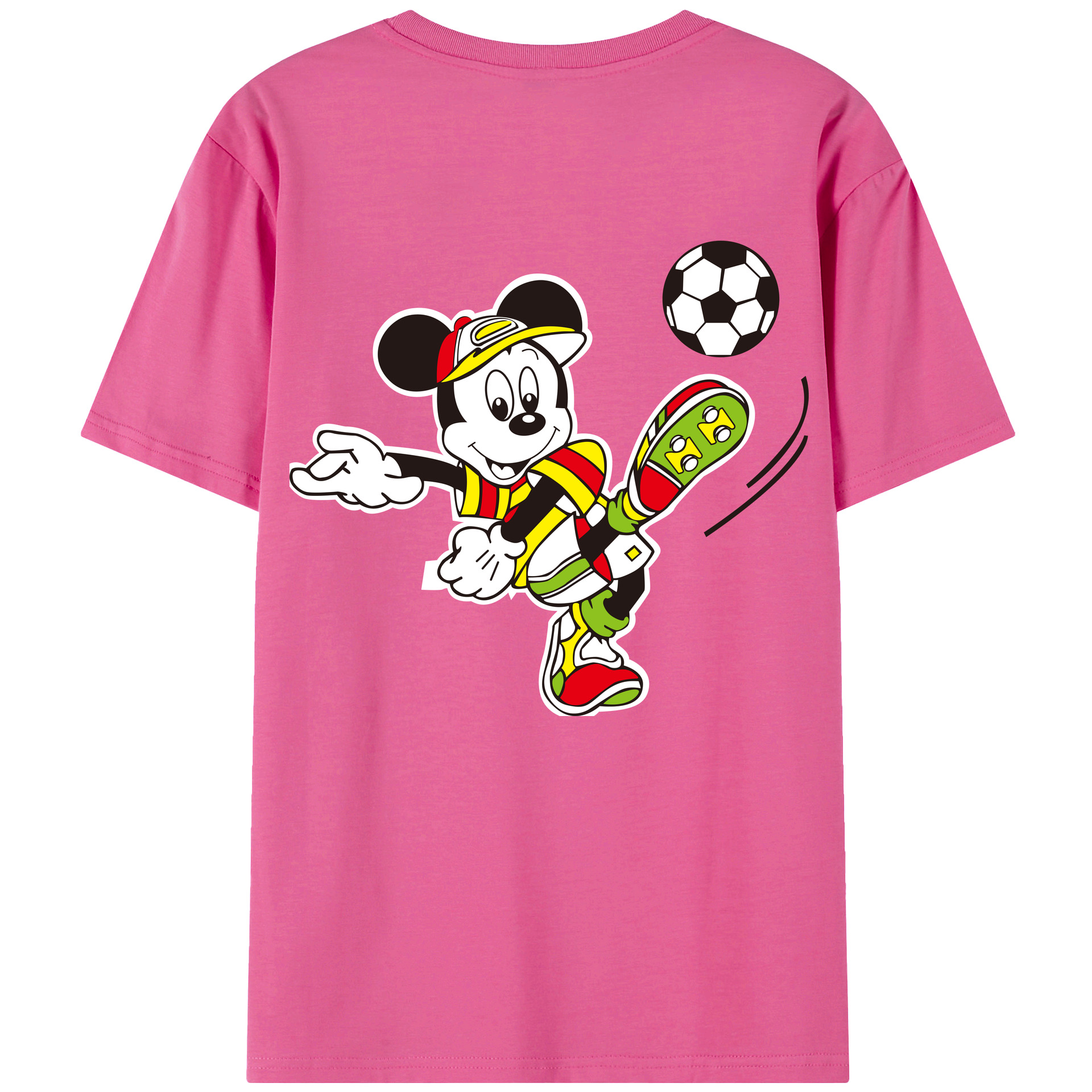 （画像用） ミッキーマウス Mickey Mouse レディース半袖Tシャツ(バックプリント)