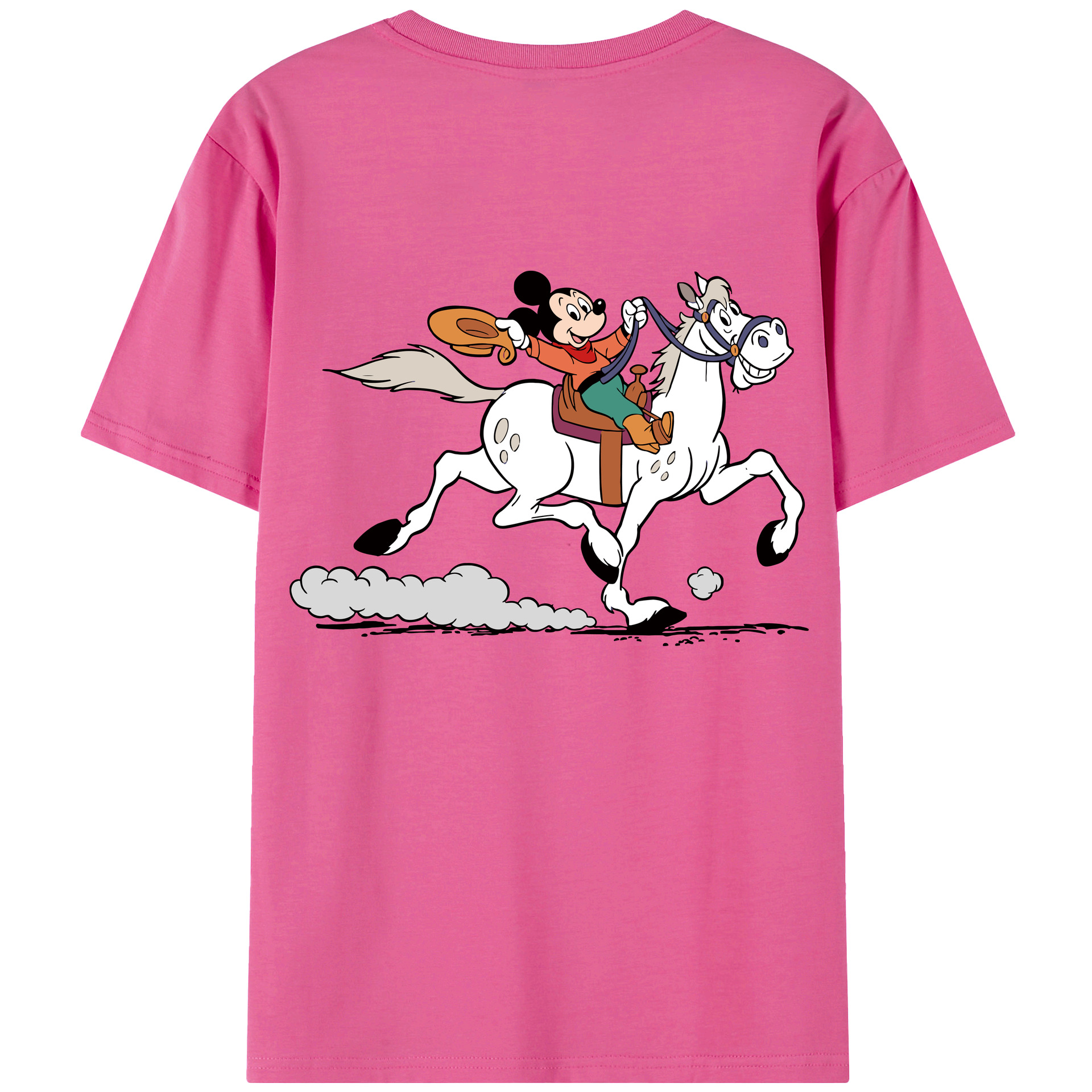 （画像用） ミッキーマウス Mickey Mouse レディース半袖Tシャツ(バックプリント)