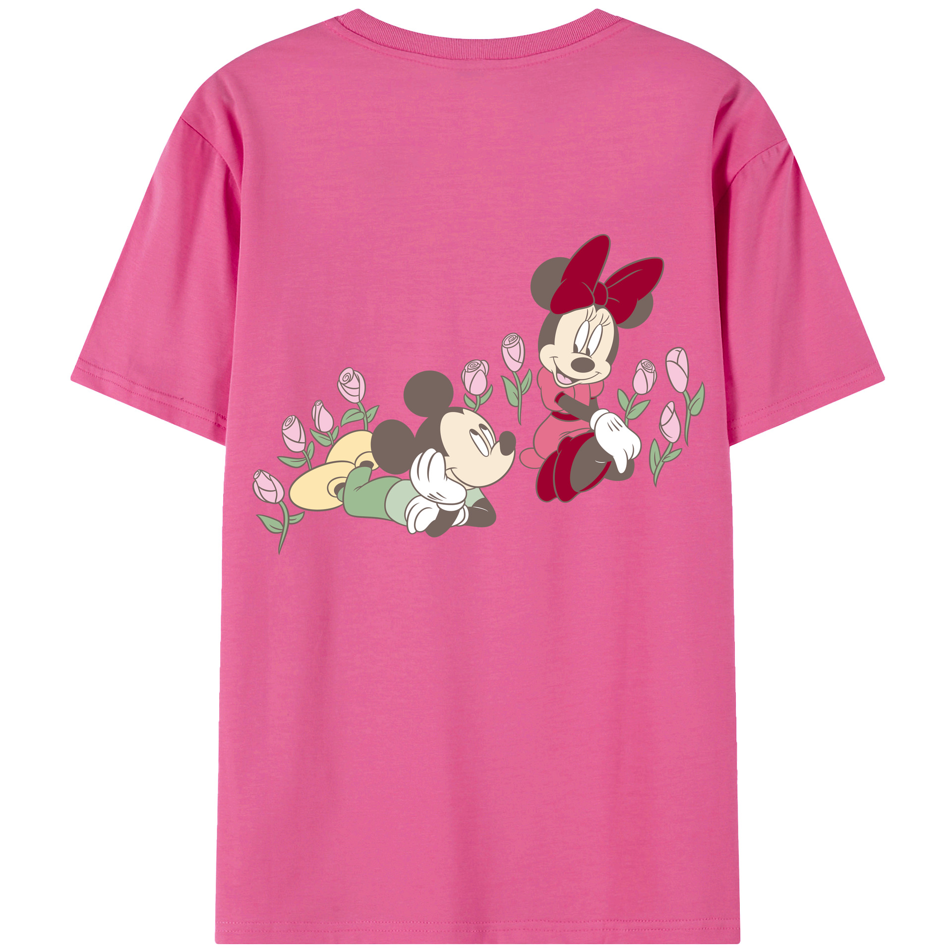 （画像用） ミッキーマウス Mickey Mouse レディース半袖Tシャツ(バックプリント)