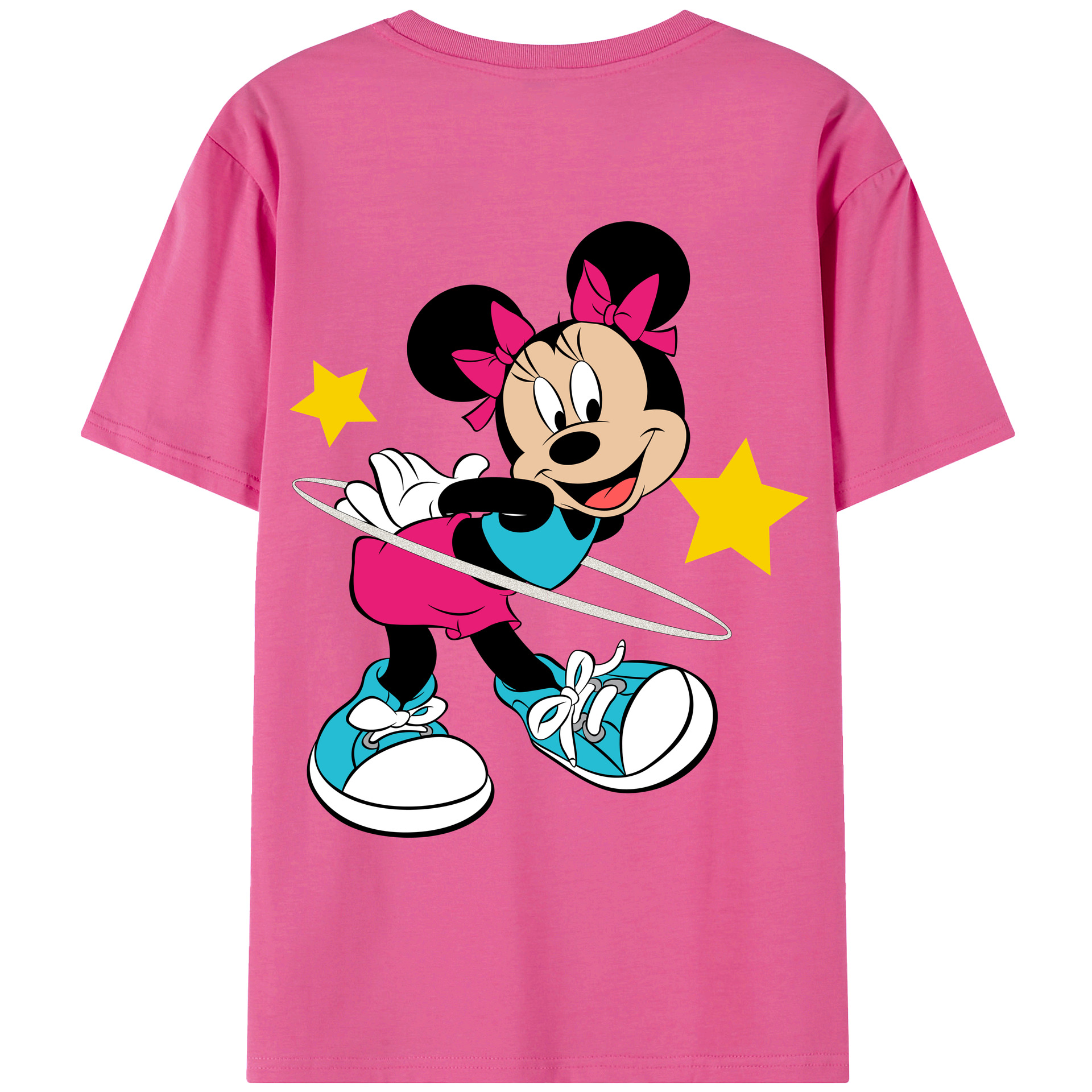 （画像用） ミッキーマウス Mickey Mouse レディース半袖Tシャツ(バックプリント)