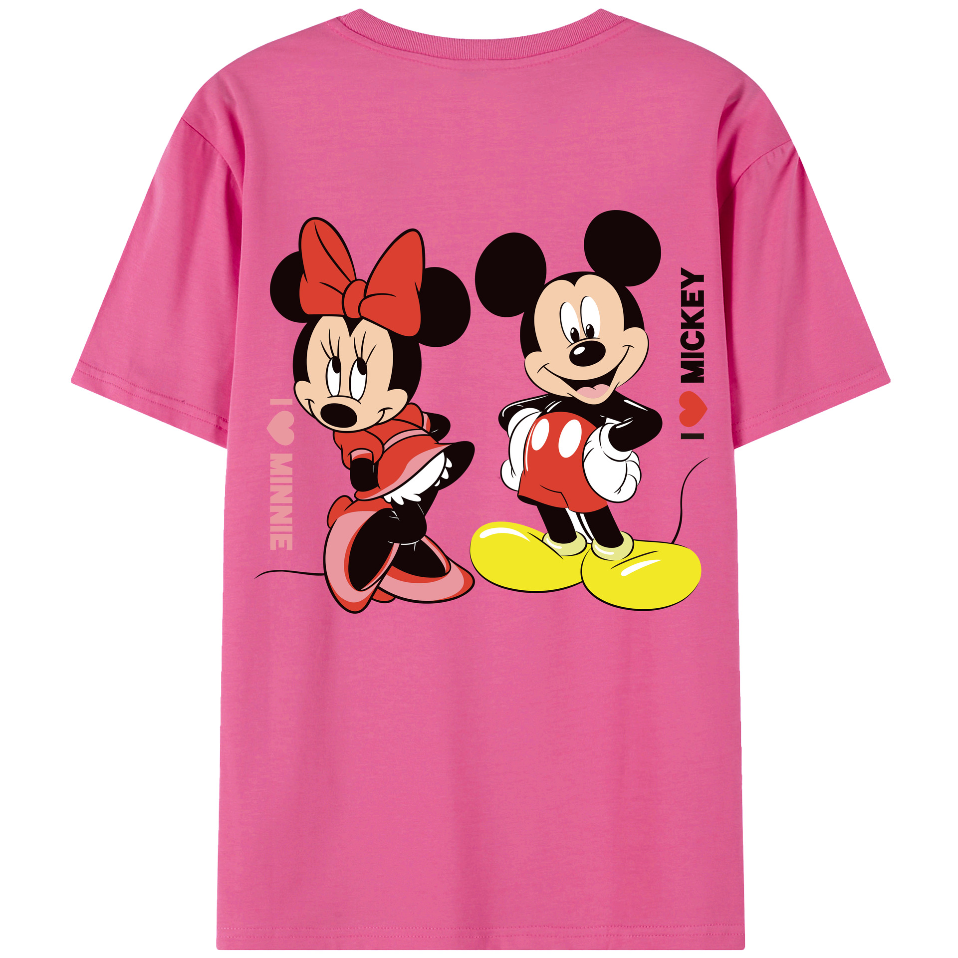 （画像用） ミッキーマウス Mickey Mouse レディース半袖Tシャツ(バックプリント)
