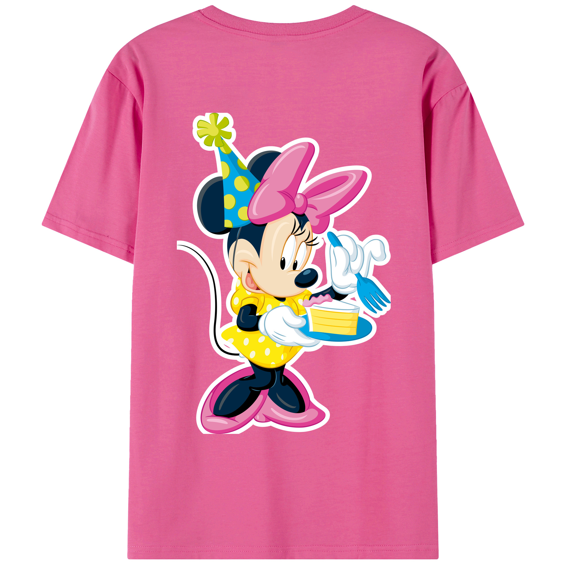 （画像用） ミッキーマウス Mickey Mouse レディース半袖Tシャツ(バックプリント)