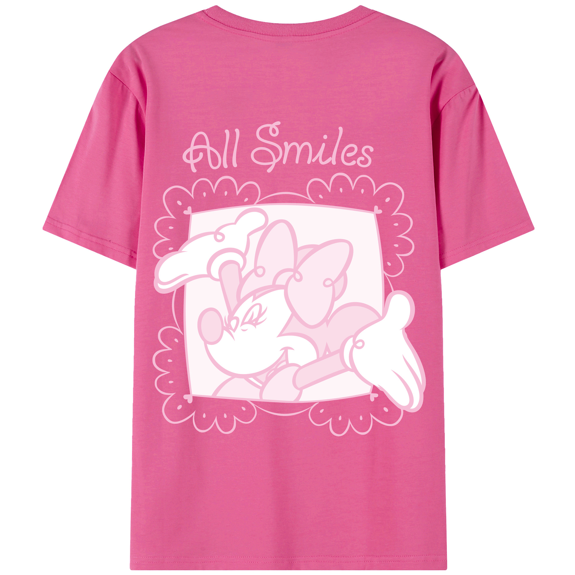 （画像用） ミッキーマウス Mickey Mouse レディース半袖Tシャツ(バックプリント)