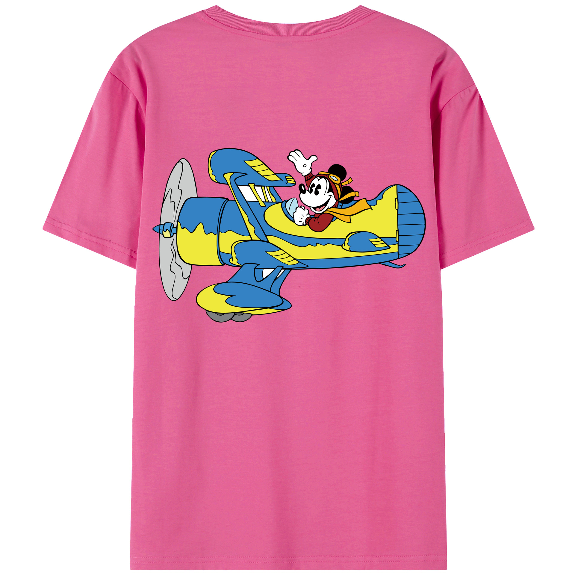 （画像用） ミッキーマウス Mickey Mouse レディース半袖Tシャツ(バックプリント)