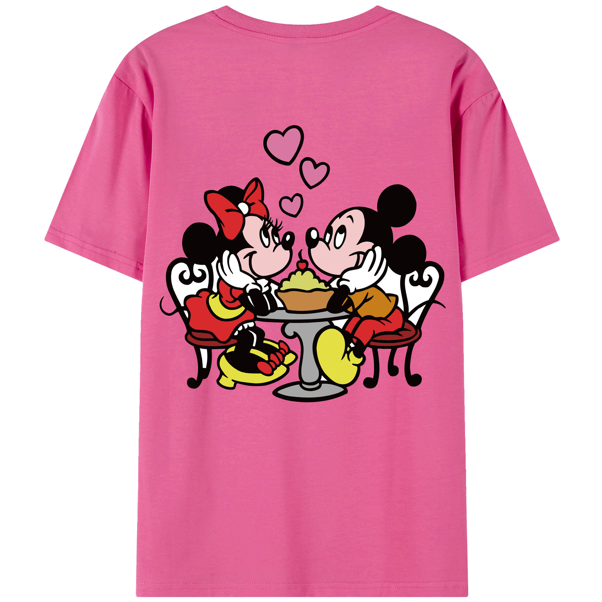 （画像用） ミッキーマウス Mickey Mouse レディース半袖Tシャツ(バックプリント)
