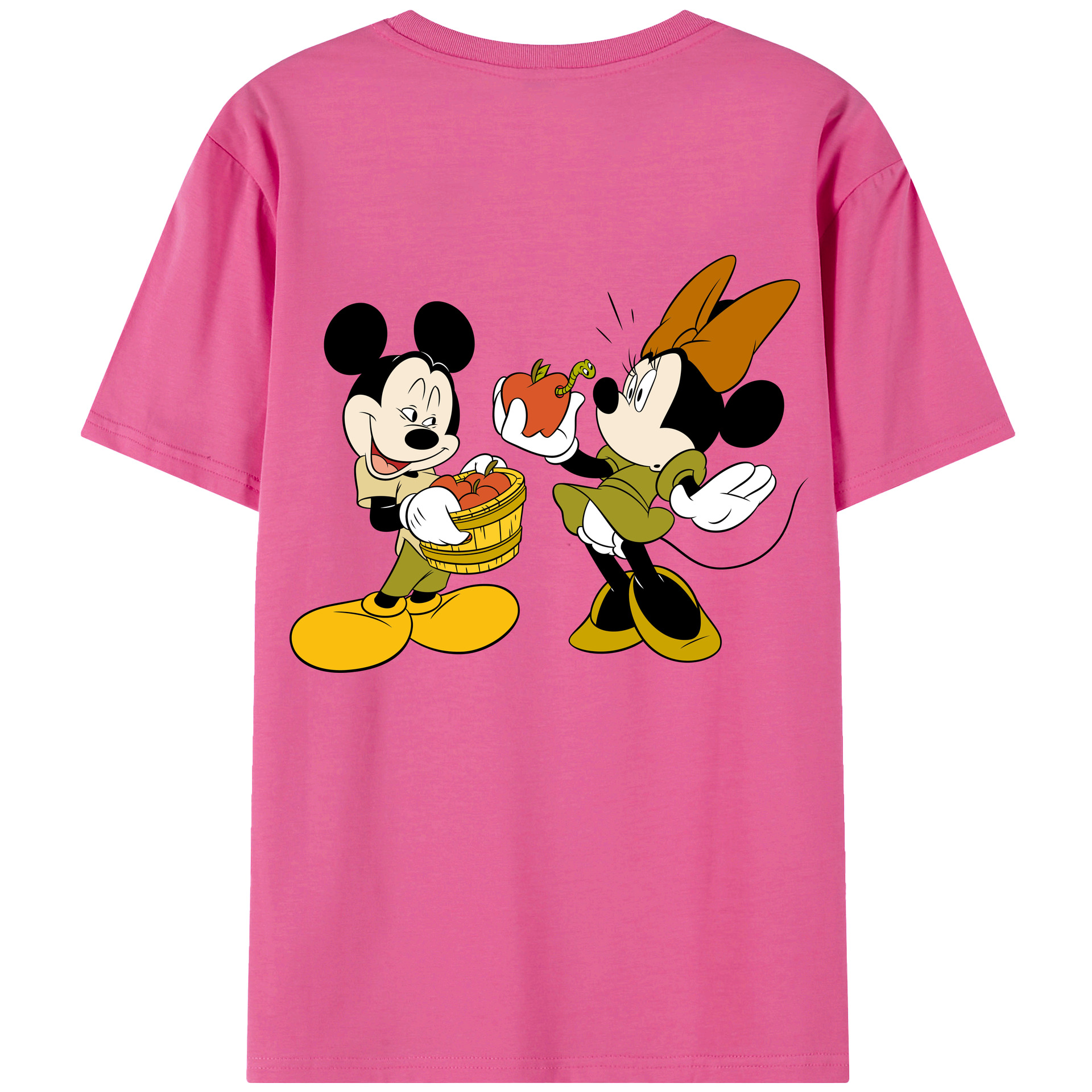 （画像用） ミッキーマウス Mickey Mouse レディース半袖Tシャツ(バックプリント)