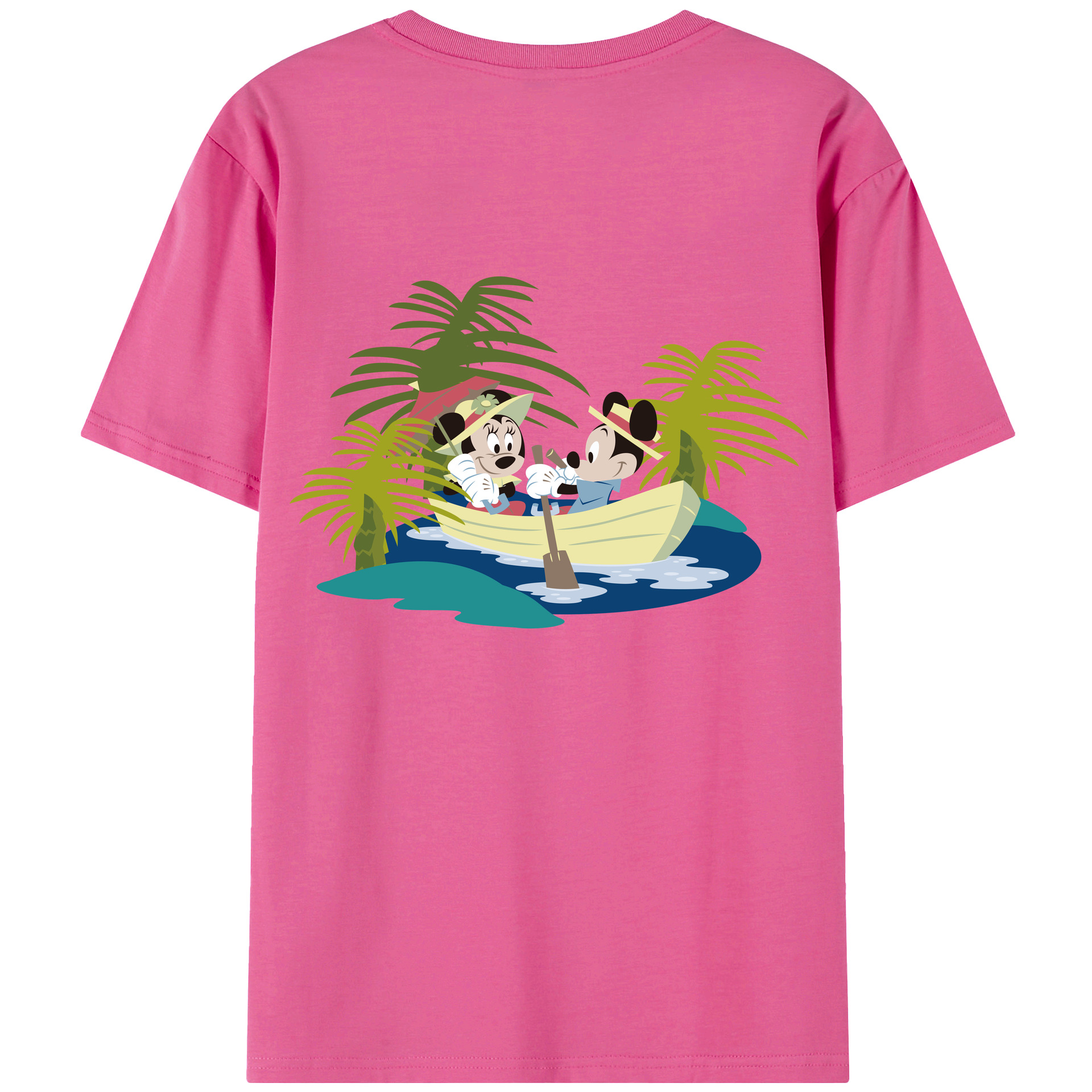 （画像用） ミッキーマウス Mickey Mouse レディース半袖Tシャツ(バックプリント)