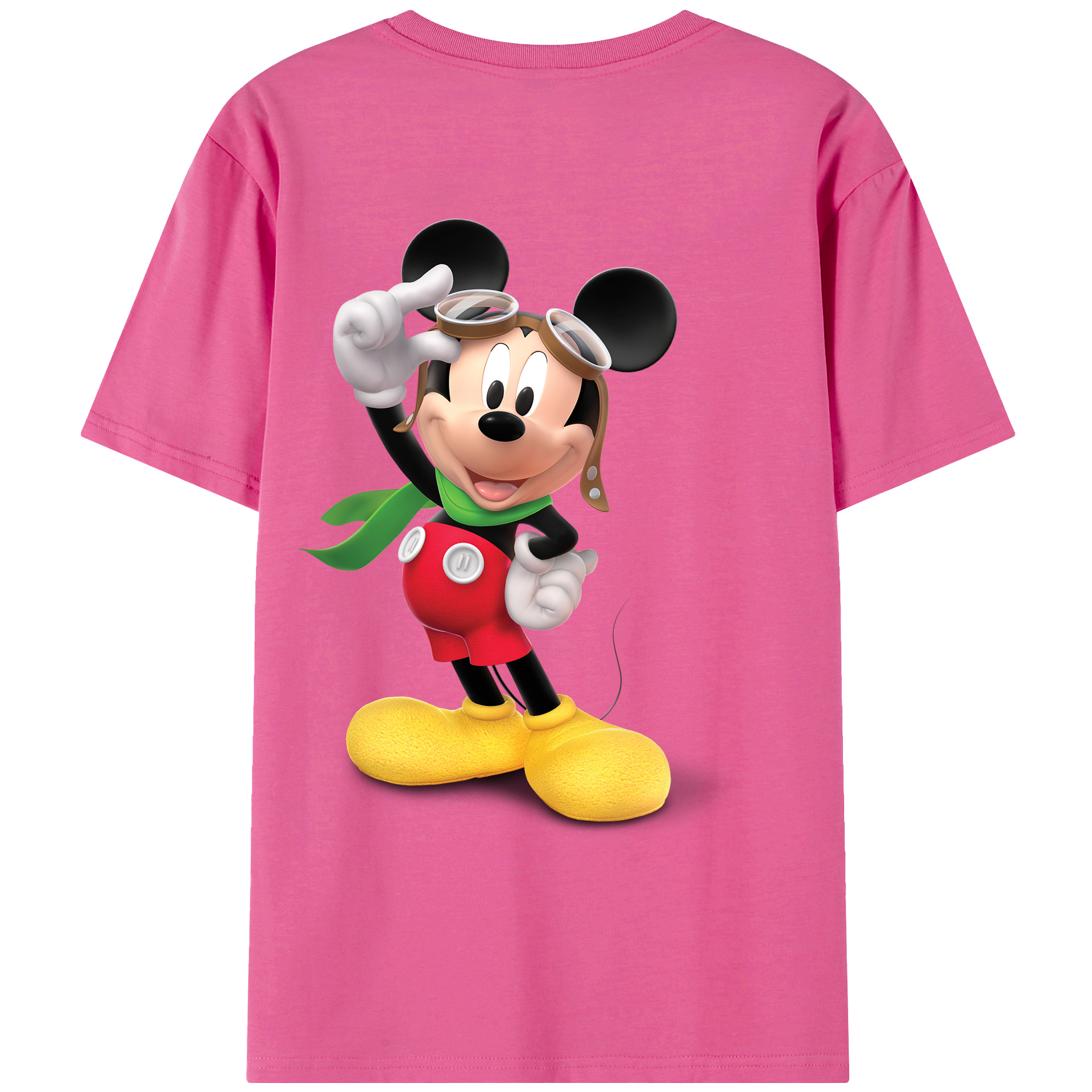 （画像用） ミッキーマウス Mickey Mouse レディース半袖Tシャツ(バックプリント)