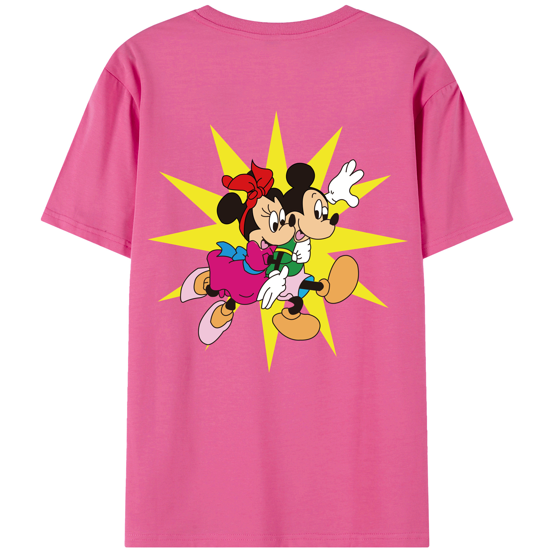 （画像用） ミッキーマウス Mickey Mouse レディース半袖Tシャツ(バックプリント)