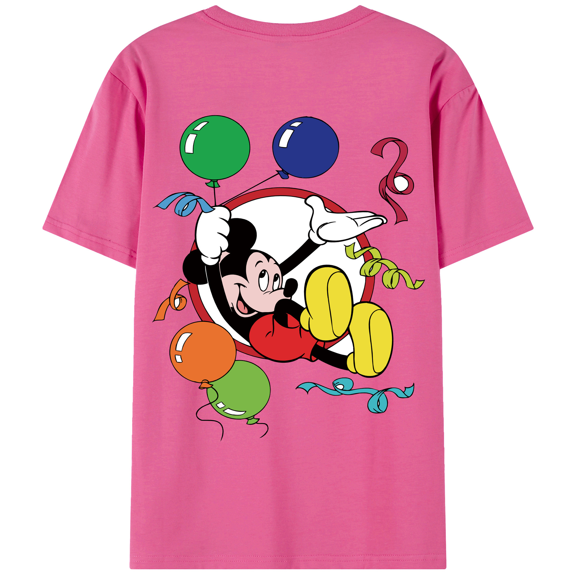 （画像用） ミッキーマウス Mickey Mouse レディース半袖Tシャツ(バックプリント)