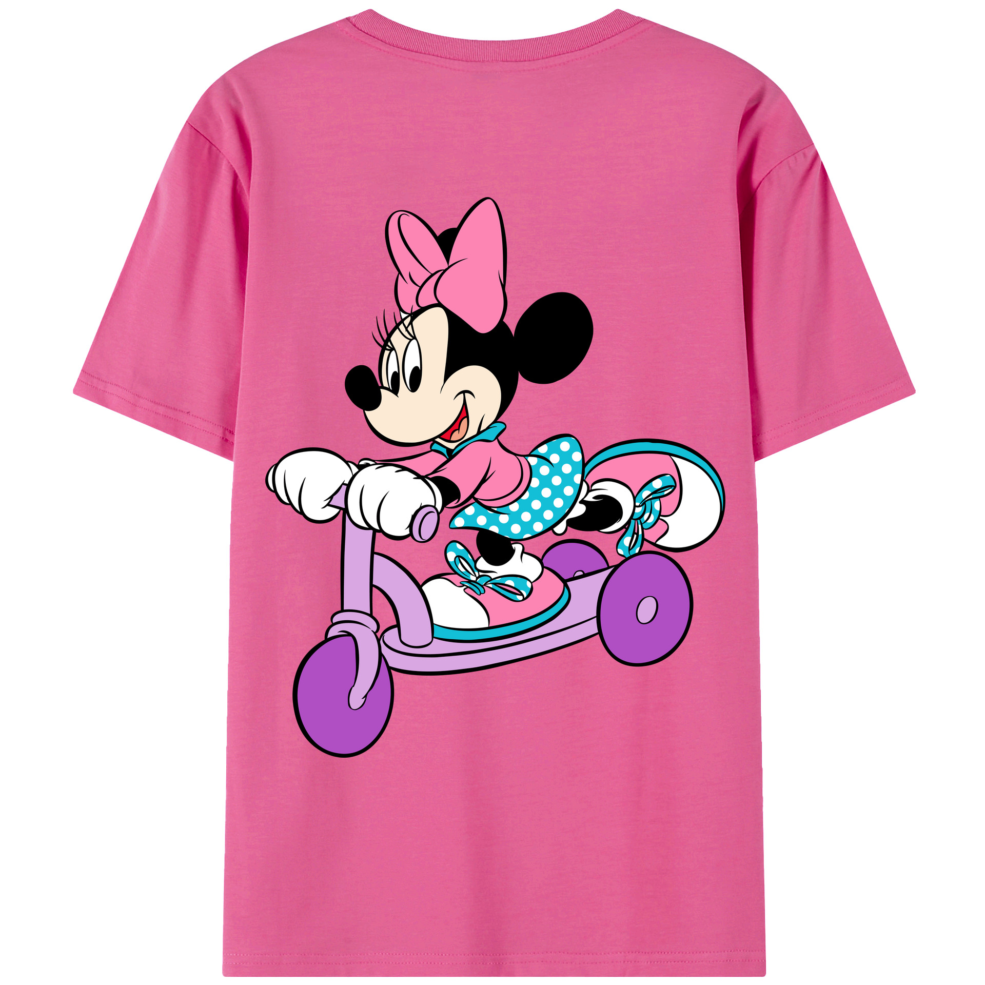 （画像用） ミッキーマウス Mickey Mouse レディース半袖Tシャツ(バックプリント)