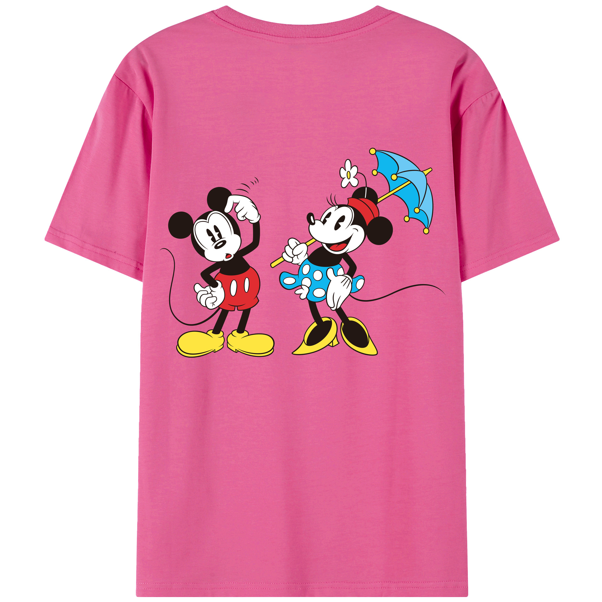 （画像用） ミッキーマウス Mickey Mouse レディース半袖Tシャツ(バックプリント)