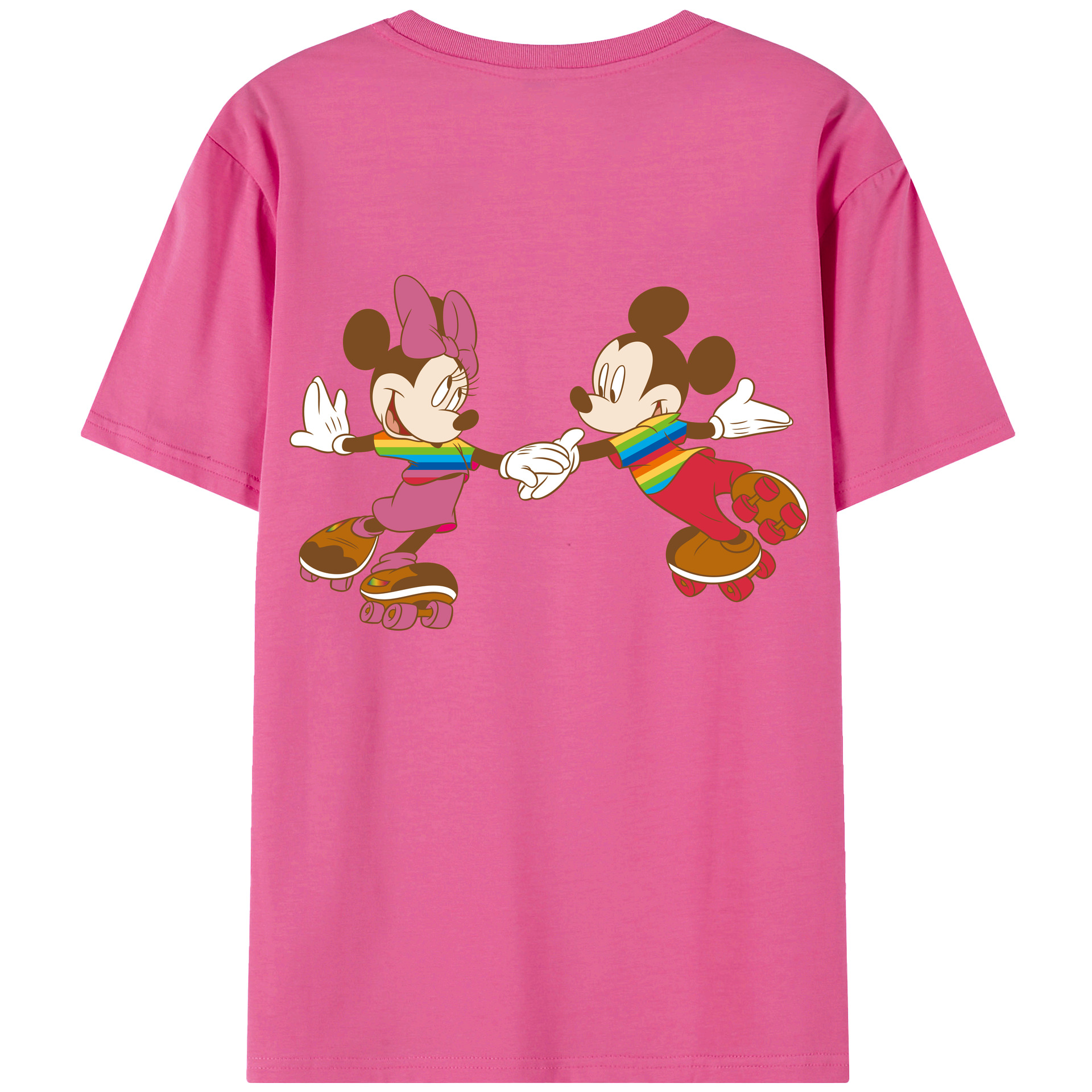 （画像用） ミッキーマウス Mickey Mouse レディース半袖Tシャツ(バックプリント)