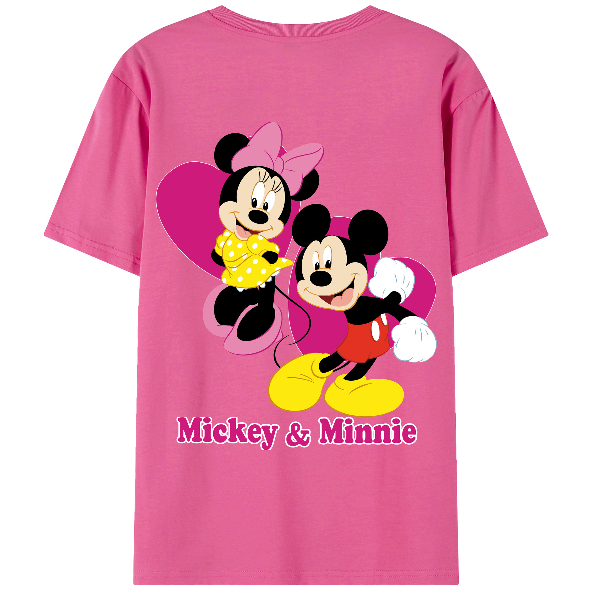 （画像用） ミッキーマウス Mickey Mouse レディース半袖Tシャツ(バックプリント)