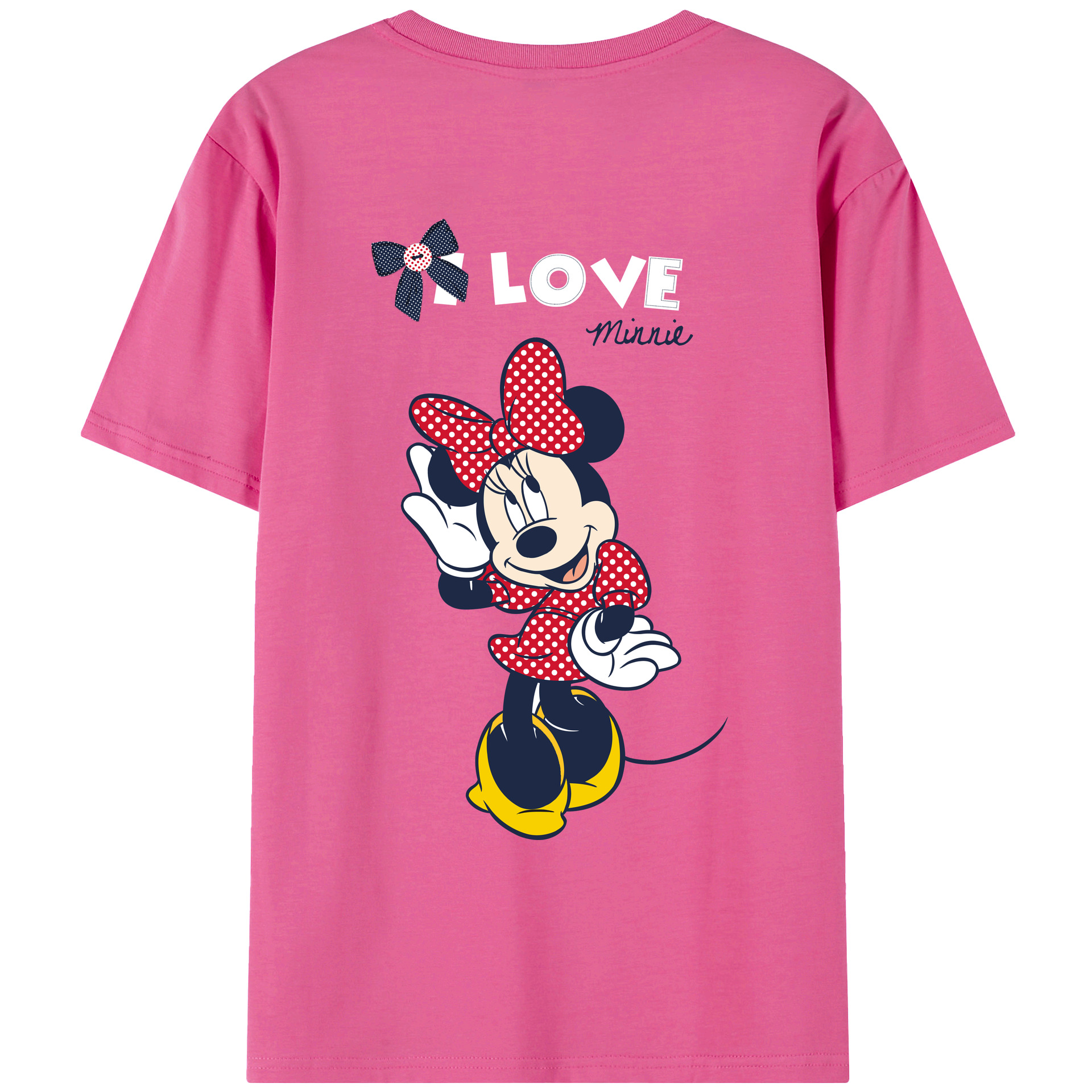 （画像用） ミッキーマウス Mickey Mouse レディース半袖Tシャツ(バックプリント)