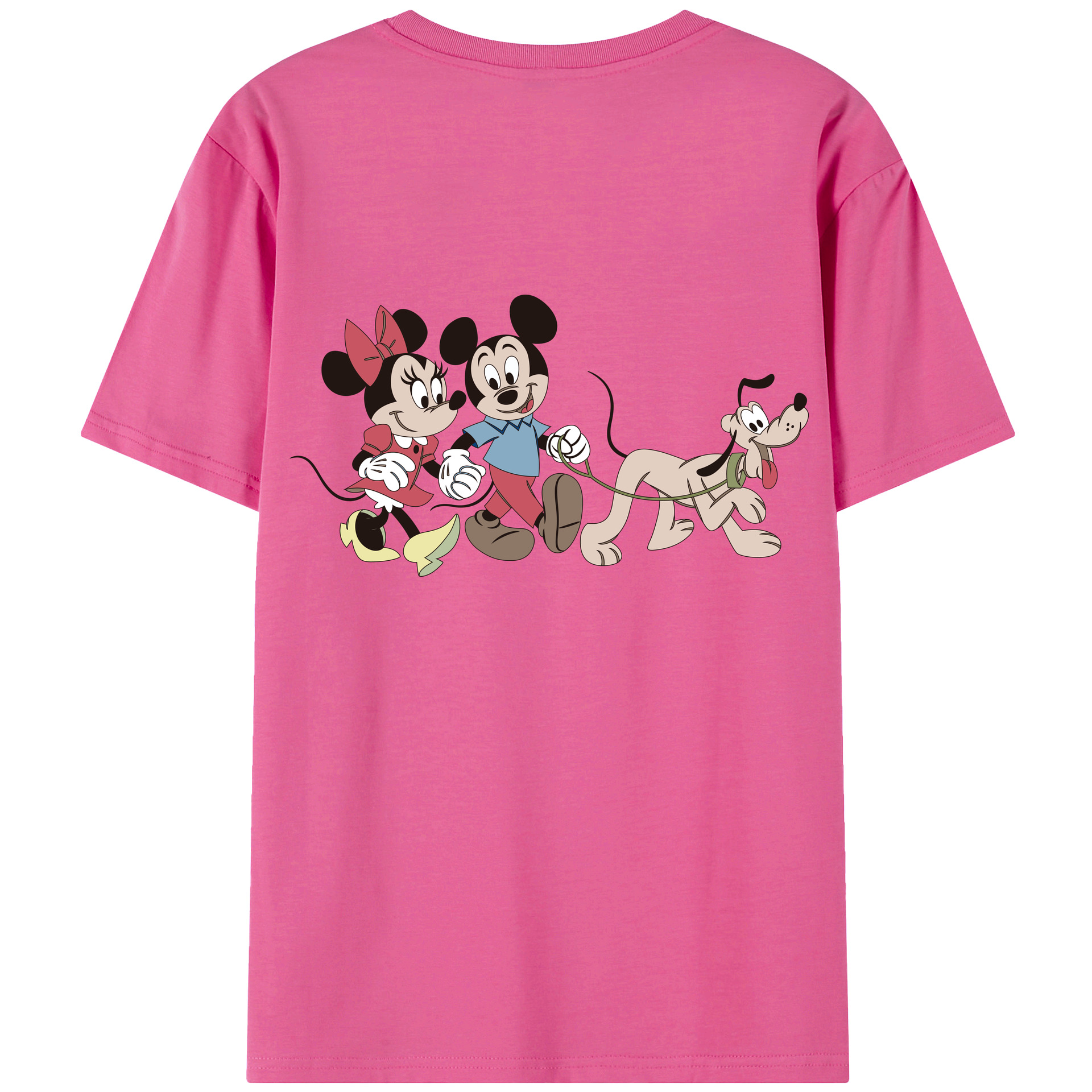 （画像用） ミッキーマウス Mickey Mouse レディース半袖Tシャツ(バックプリント)