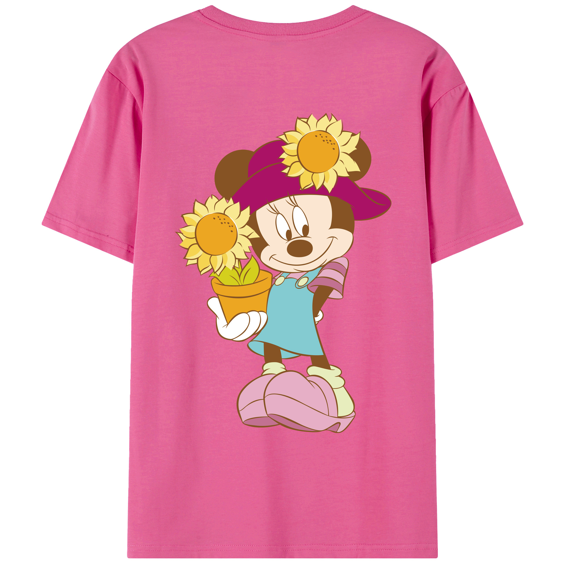 （画像用） ミッキーマウス Mickey Mouse レディース半袖Tシャツ(バックプリント)