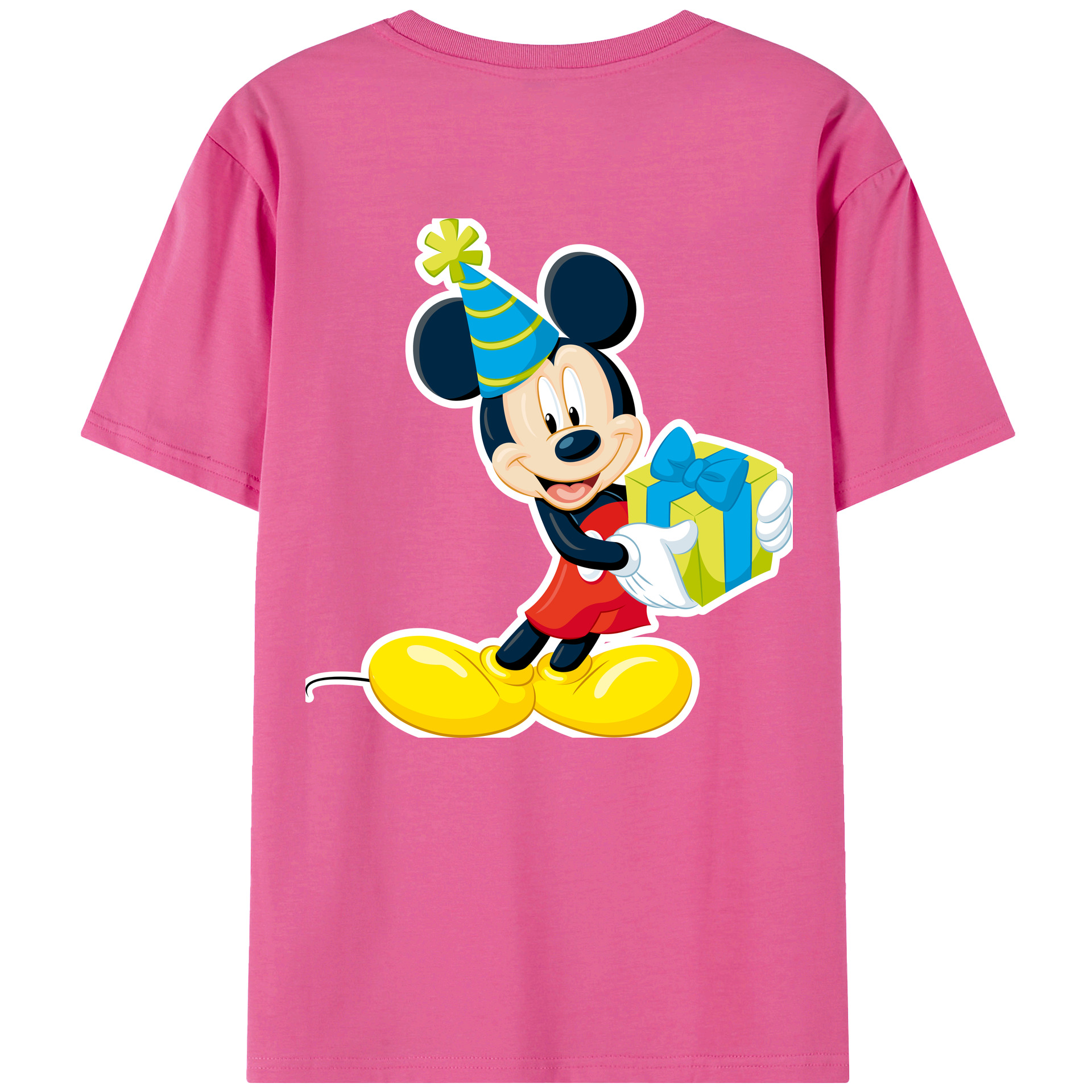 （画像用） ミッキーマウス Mickey Mouse レディース半袖Tシャツ(バックプリント)