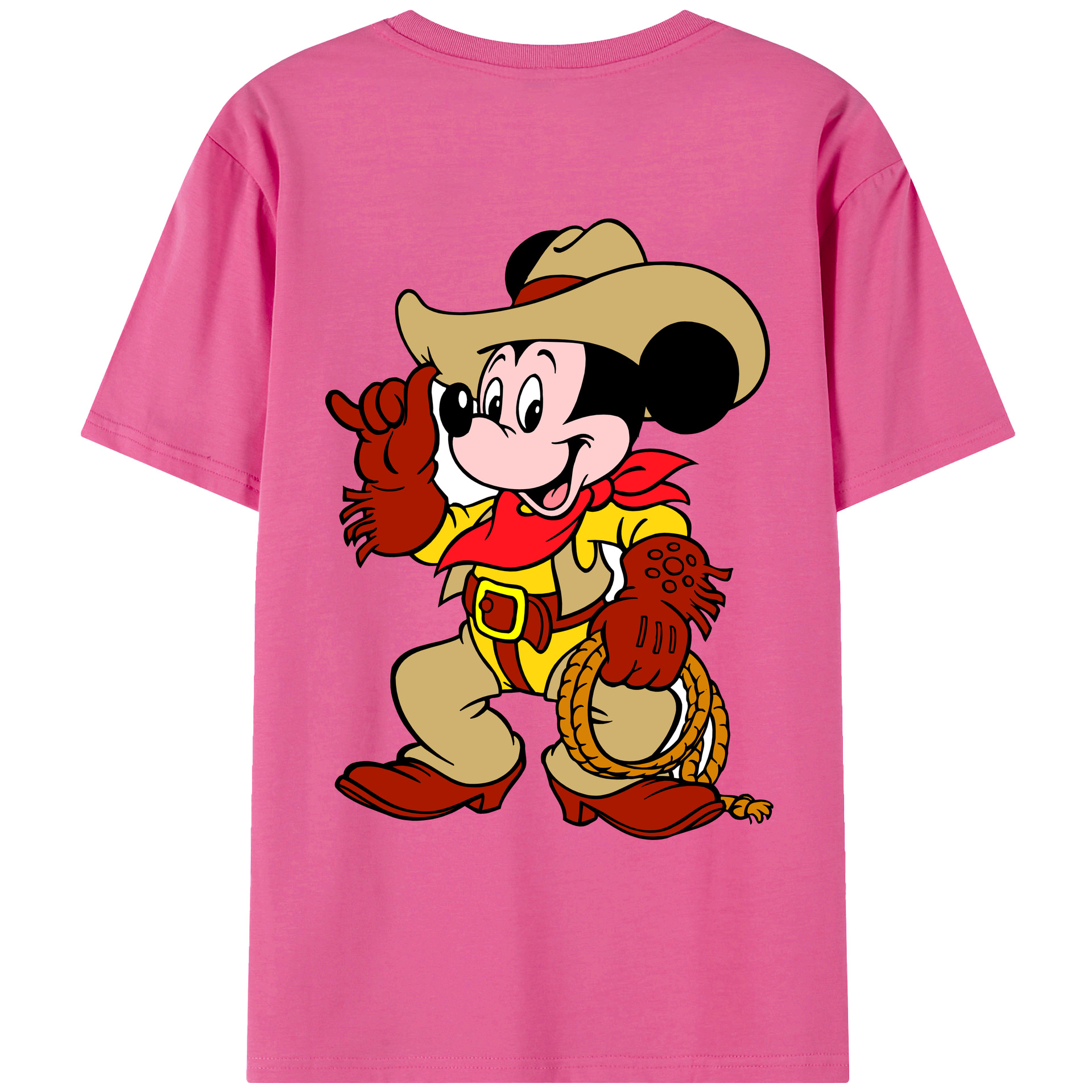 （画像用） ミッキーマウス Mickey Mouse レディース半袖Tシャツ(バックプリント)