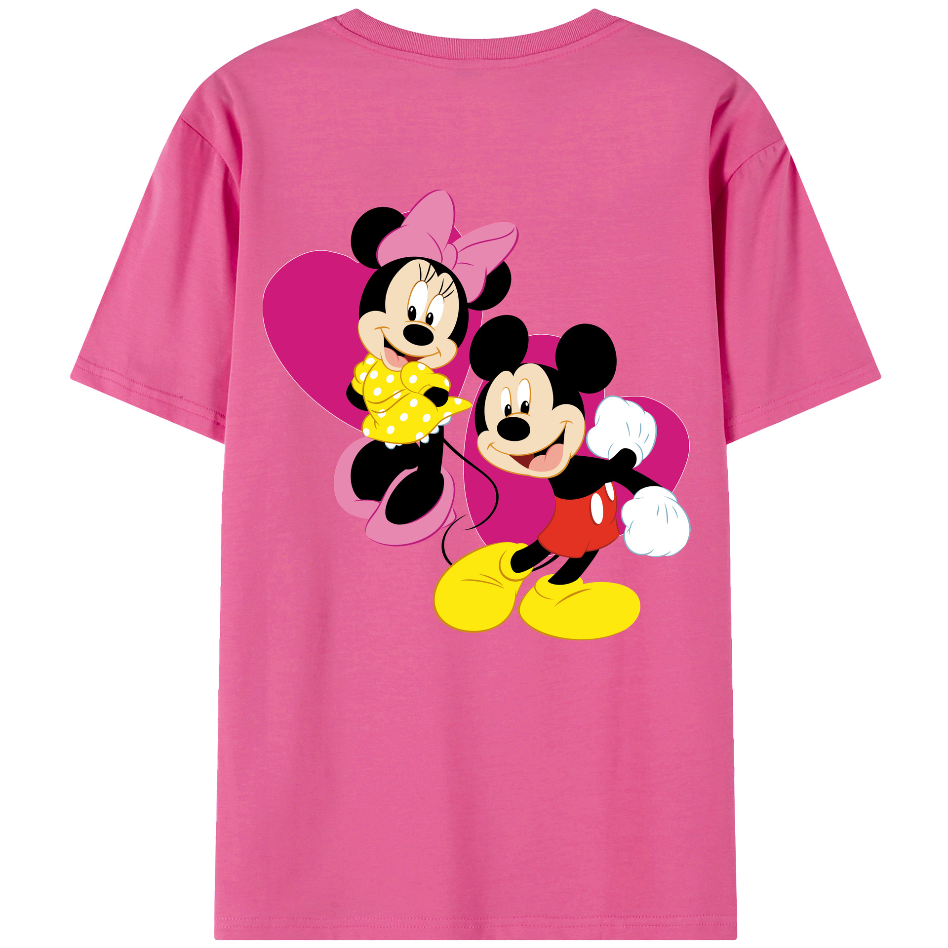 （画像用） ミッキーマウス Mickey Mouse レディース半袖Tシャツ(バックプリント)