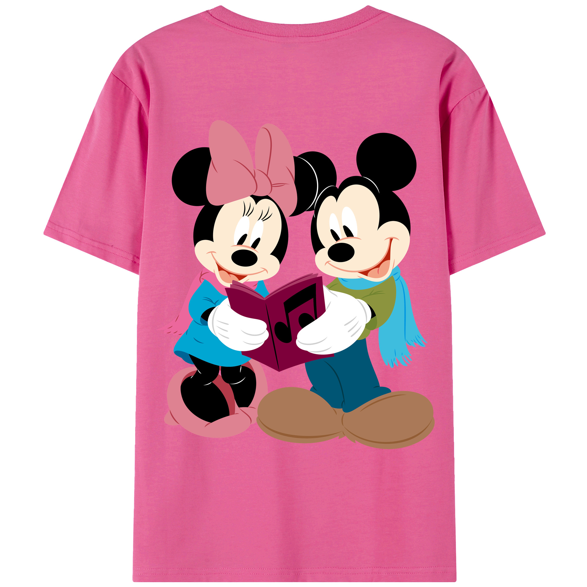 （画像用） ミッキーマウス Mickey Mouse レディース半袖Tシャツ(バックプリント)