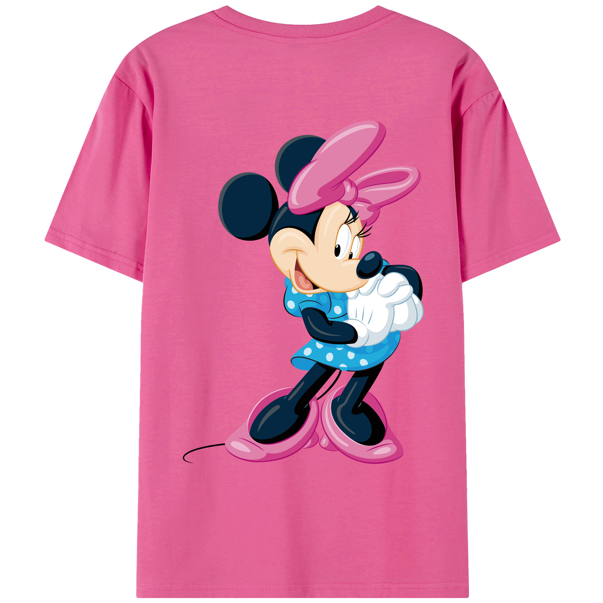 （画像用） ミッキーマウス Mickey Mouse レディース半袖Tシャツ(バックプリント)