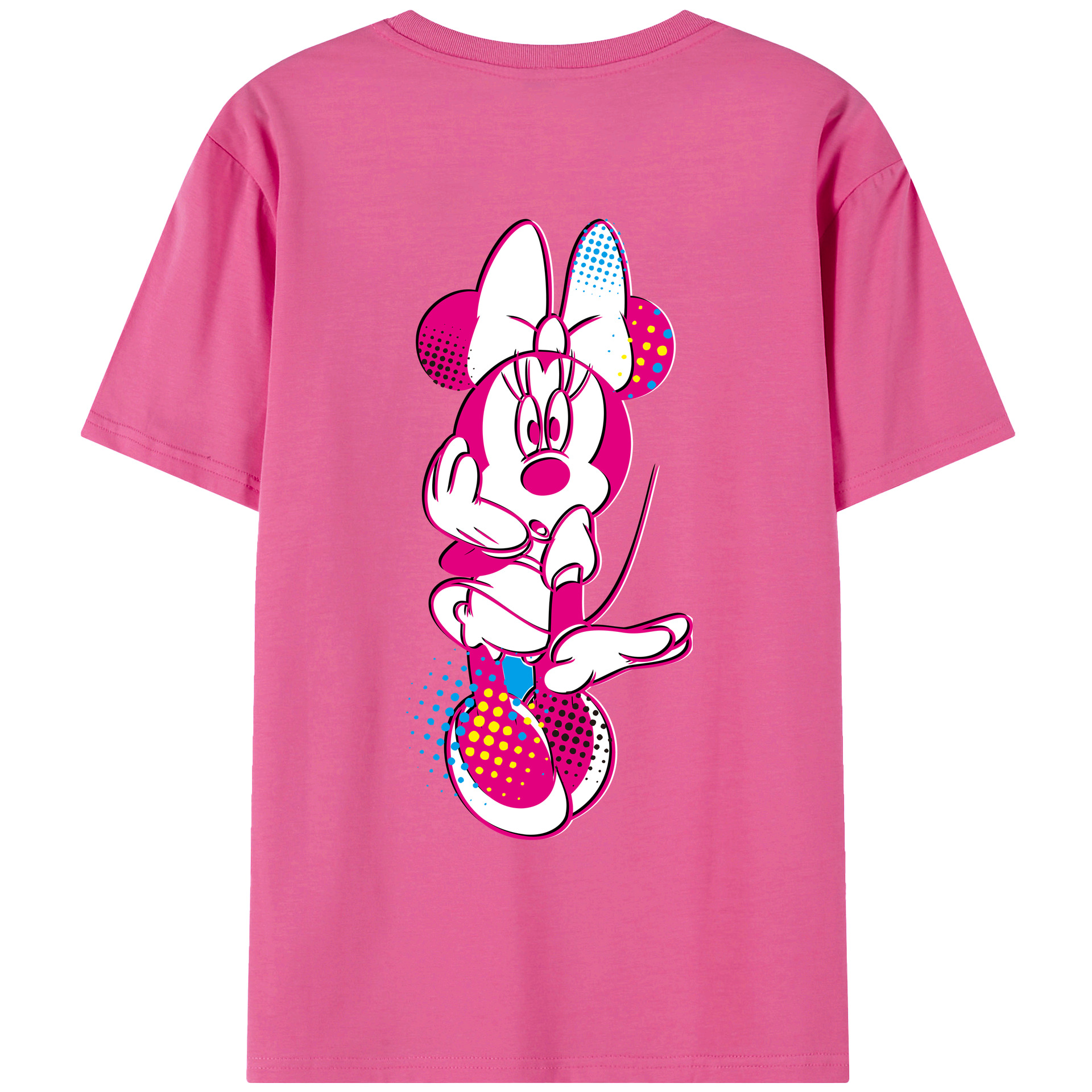 （画像用） ミッキーマウス Mickey Mouse レディース半袖Tシャツ(バックプリント)