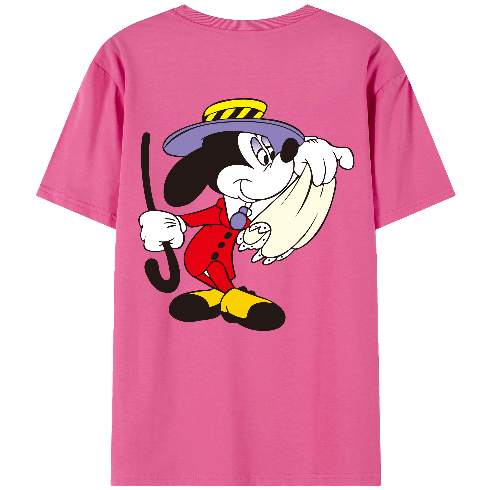 （画像用） ミッキーマウス Mickey Mouse レディース半袖Tシャツ(バックプリント)