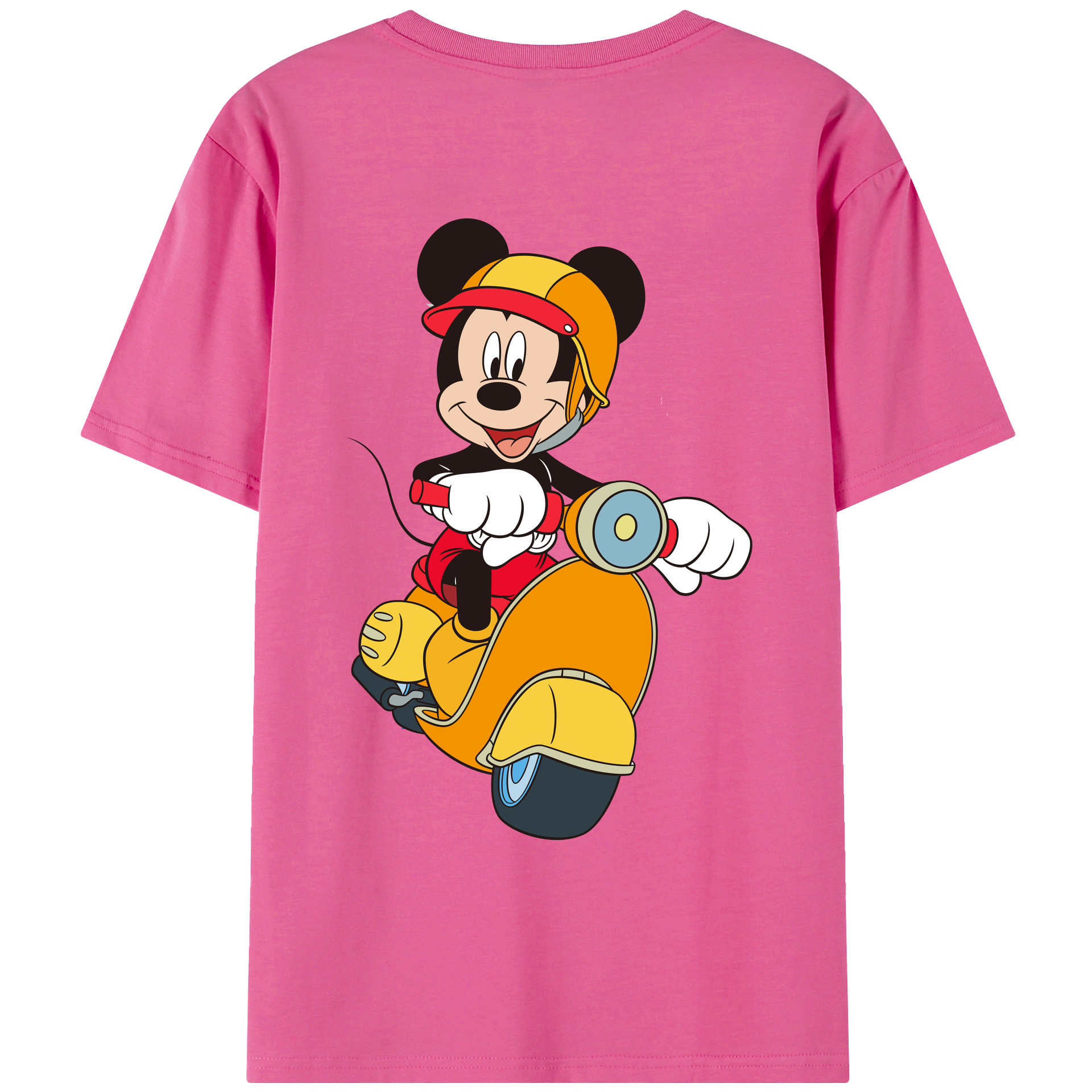 （画像用） ミッキーマウス Mickey Mouse レディース半袖Tシャツ(バックプリント)