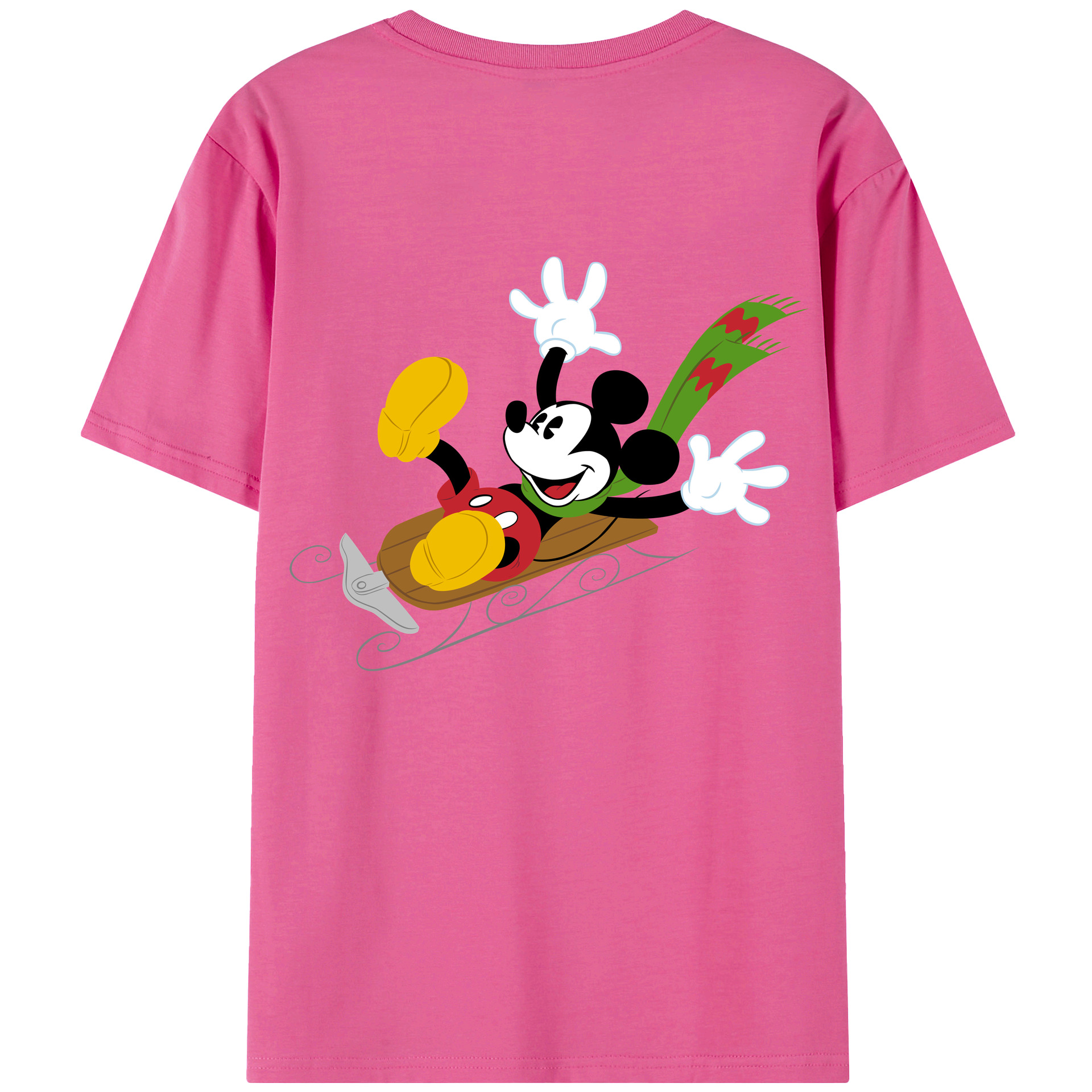 （画像用） ミッキーマウス Mickey Mouse レディース半袖Tシャツ(バックプリント)