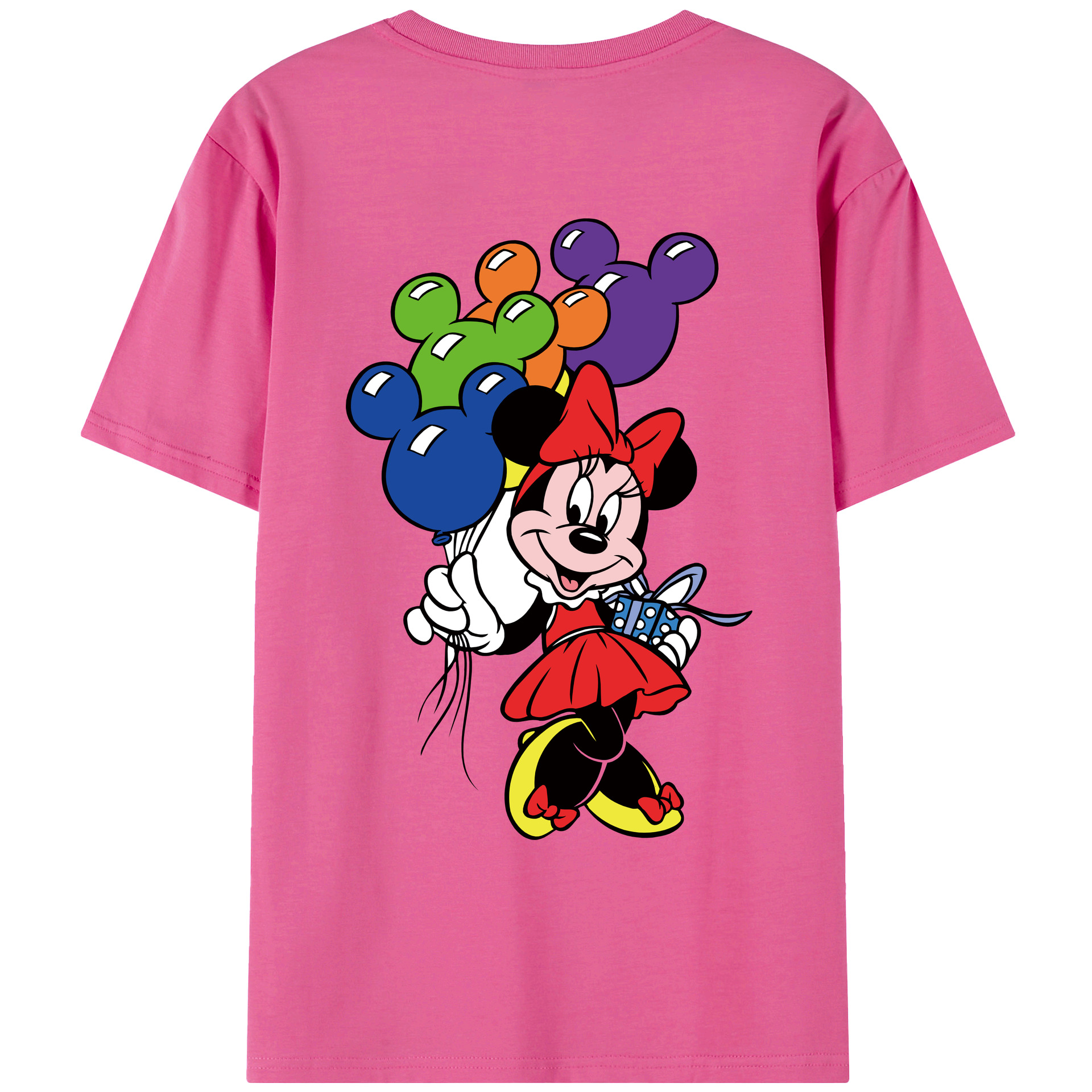 （画像用） ミッキーマウス Mickey Mouse レディース半袖Tシャツ(バックプリント)