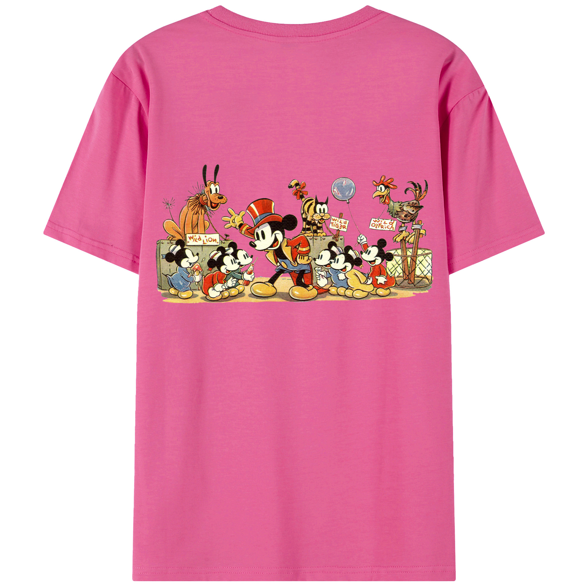 （画像用） ミッキーマウス Mickey Mouse レディース半袖Tシャツ(バックプリント)