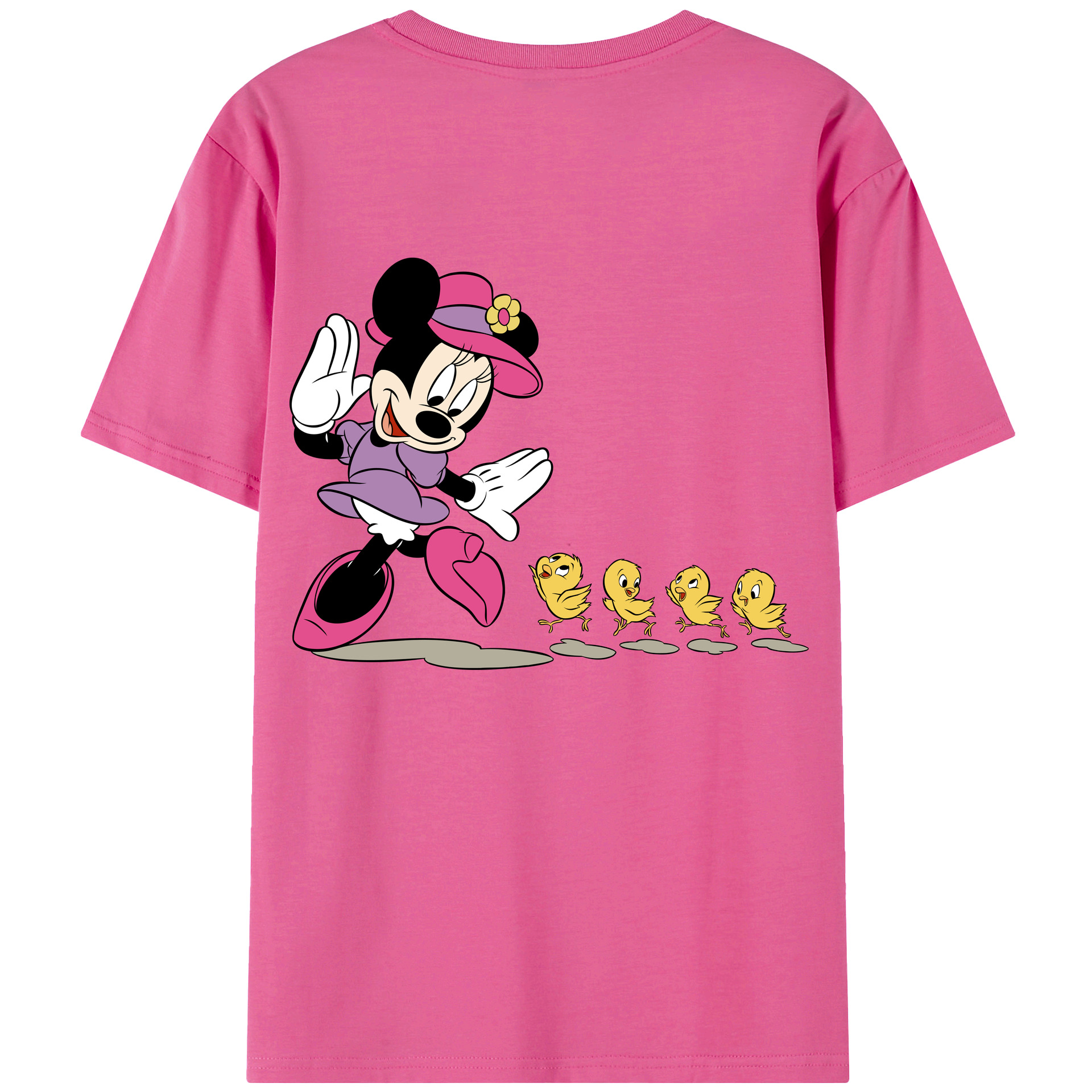 （画像用） ミッキーマウス Mickey Mouse レディース半袖Tシャツ(バックプリント)